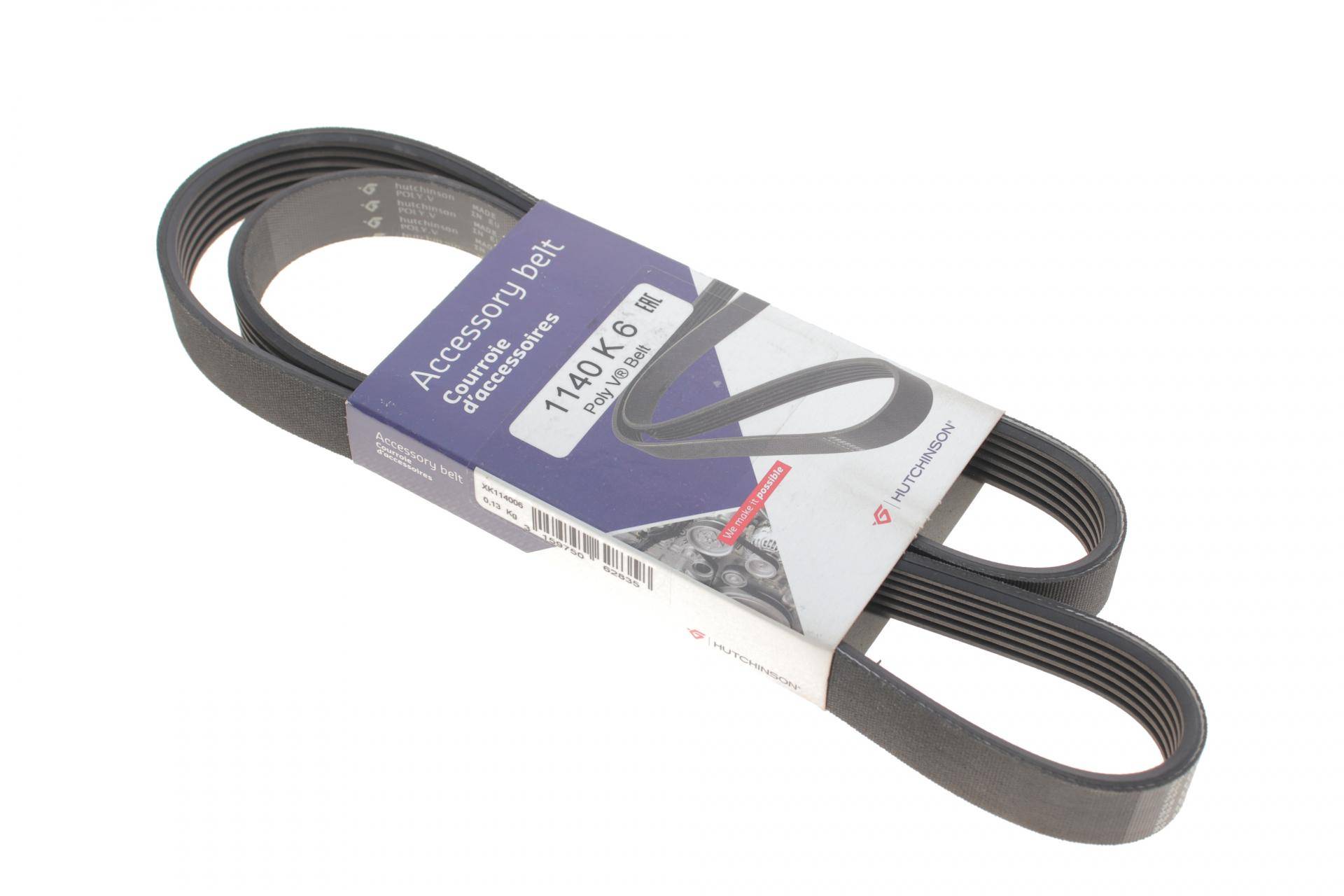 Ремінь генератора VW Caddy/T5 1.9TDI/ Renault Trafic 1.9D (6PK1140)