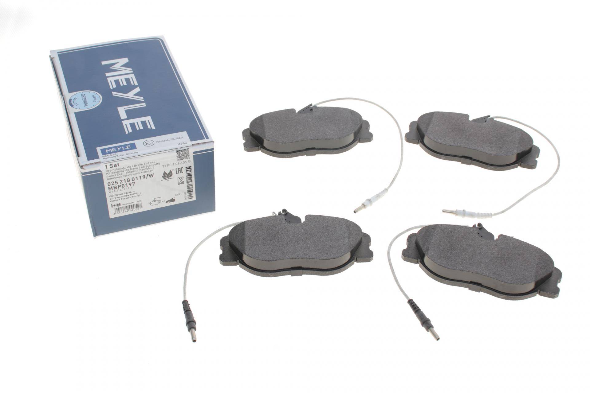 Колодки гальмівні (передні) Fiat Scudo 96- (з датчиком)