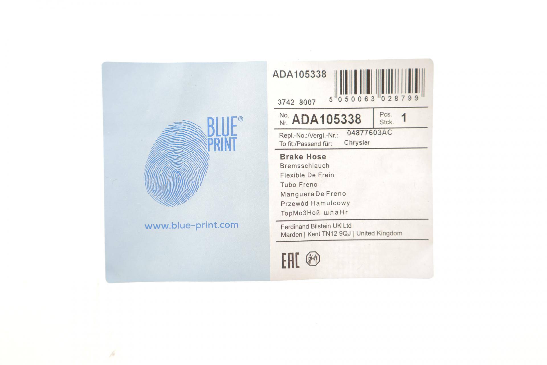 Шланг гальмівний (передній) (L) Jeep Compass/Patriot 06- (L=485mm)