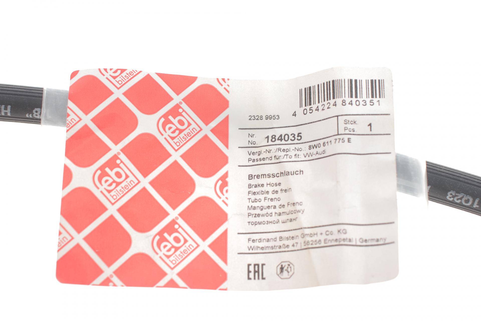 Шланг гальмівний (задній) Audi A4 2.0-3.0DH 15-