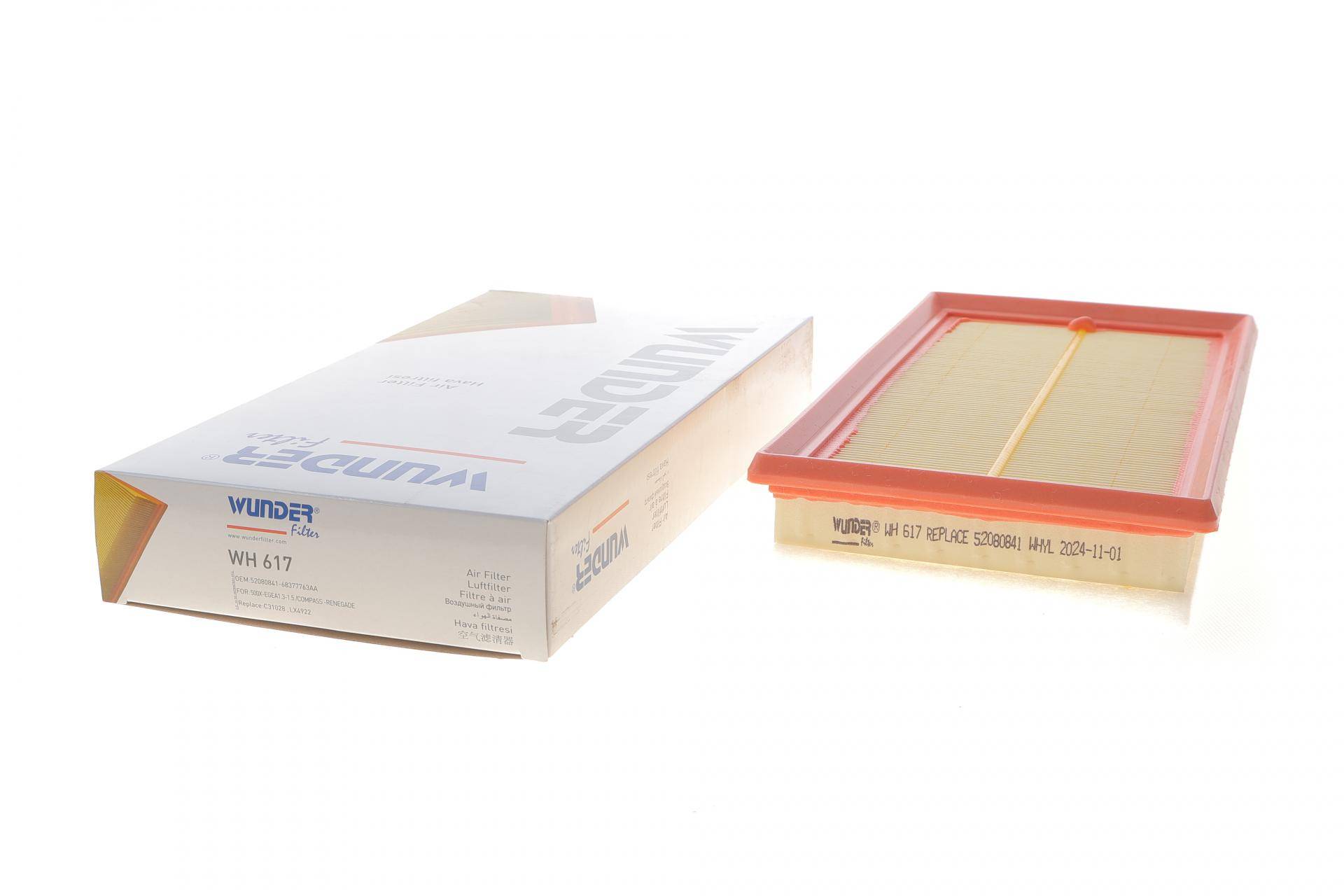 Фільтр повітряний Jeep Compass 1.3/Hybrid 20-/Renegade 1.3T-GDi/Fiat 500X 1.3GSE 18-/Tipo 1.5Hybr.22-