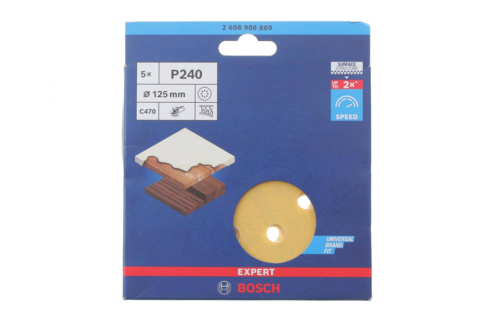 Шліфувальний папір EXPERT P240 Ø125 мм (5шт)