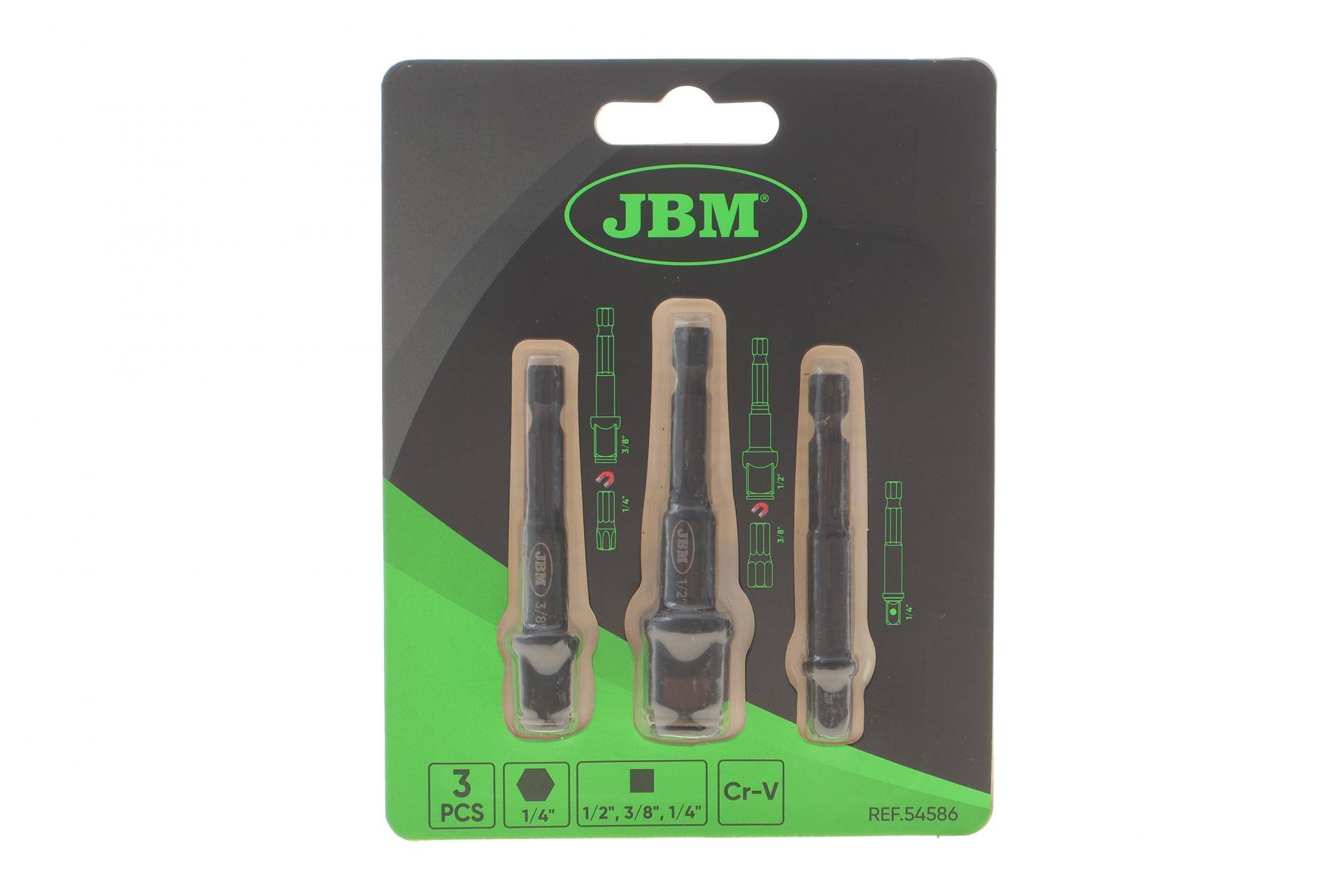 Набір перехідників 1/4"-3/8"-1/2" 3 од.