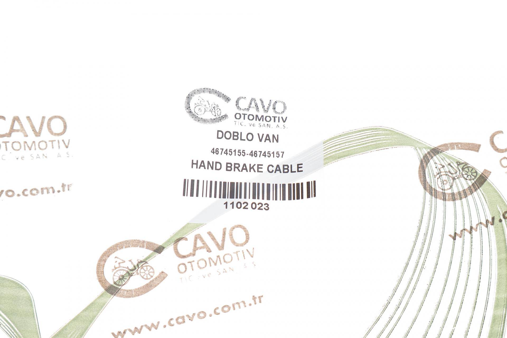 Трос ручника (задній) (L) Fiat Doblo 01- (1735/1445mm)