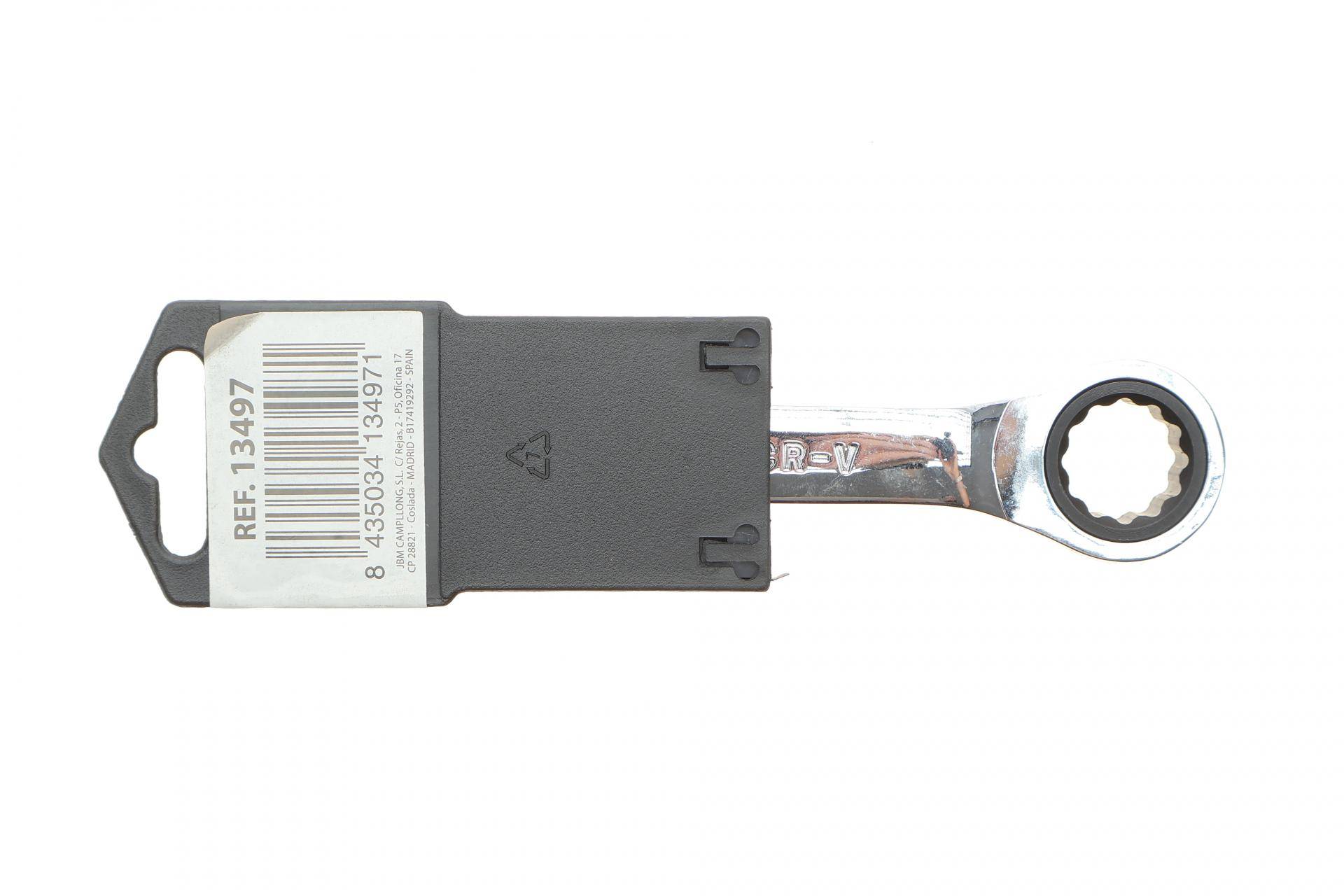 Ключ ріжково-накидний з тріскачкою 17 мм 72 зуб. L-130 мм