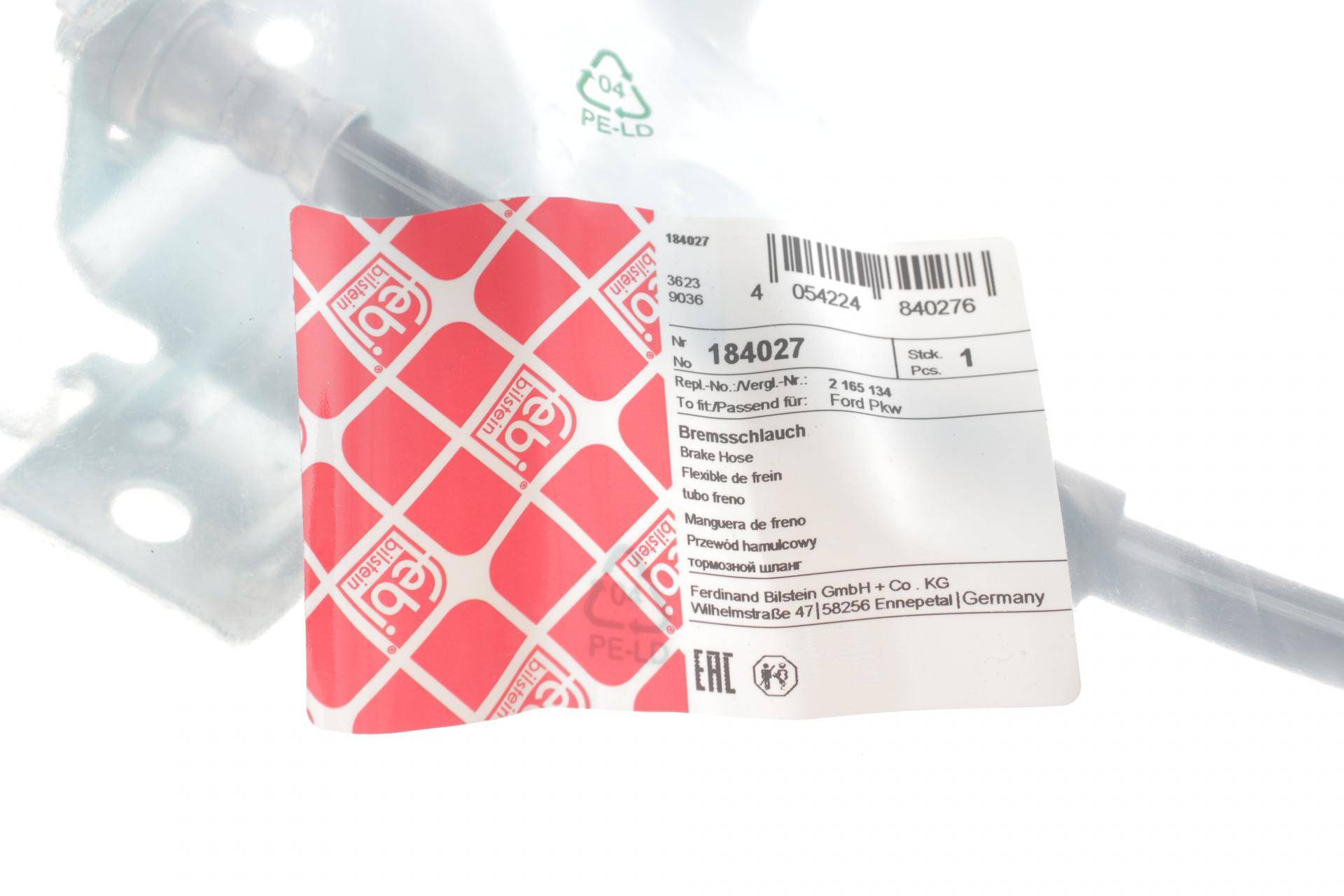 Шланг гальмівний (задній) Ford Mondeo 12- (L=485mm) (L)