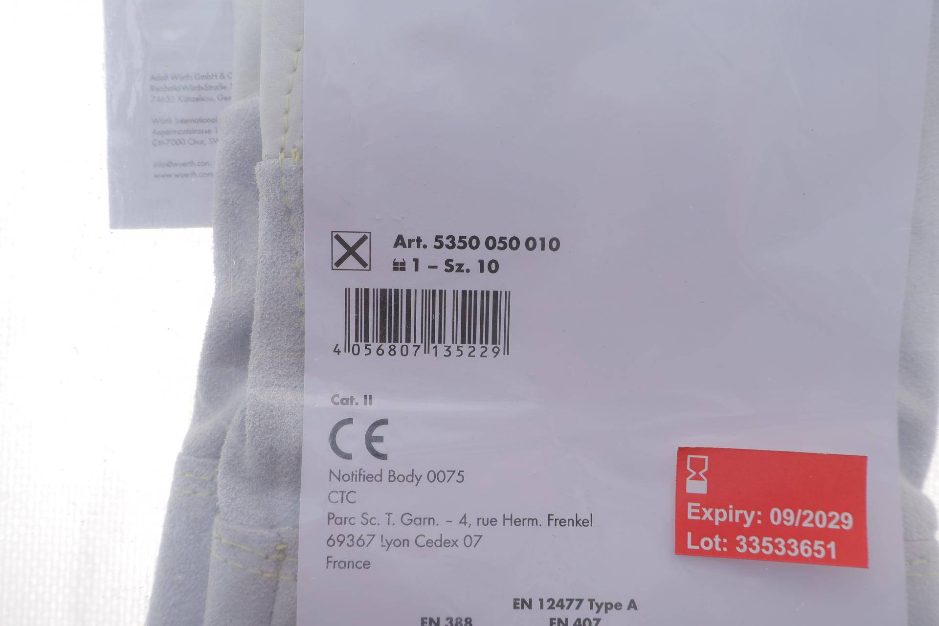 Рукавиці шкіряні для зварювальника W-100 (XL)