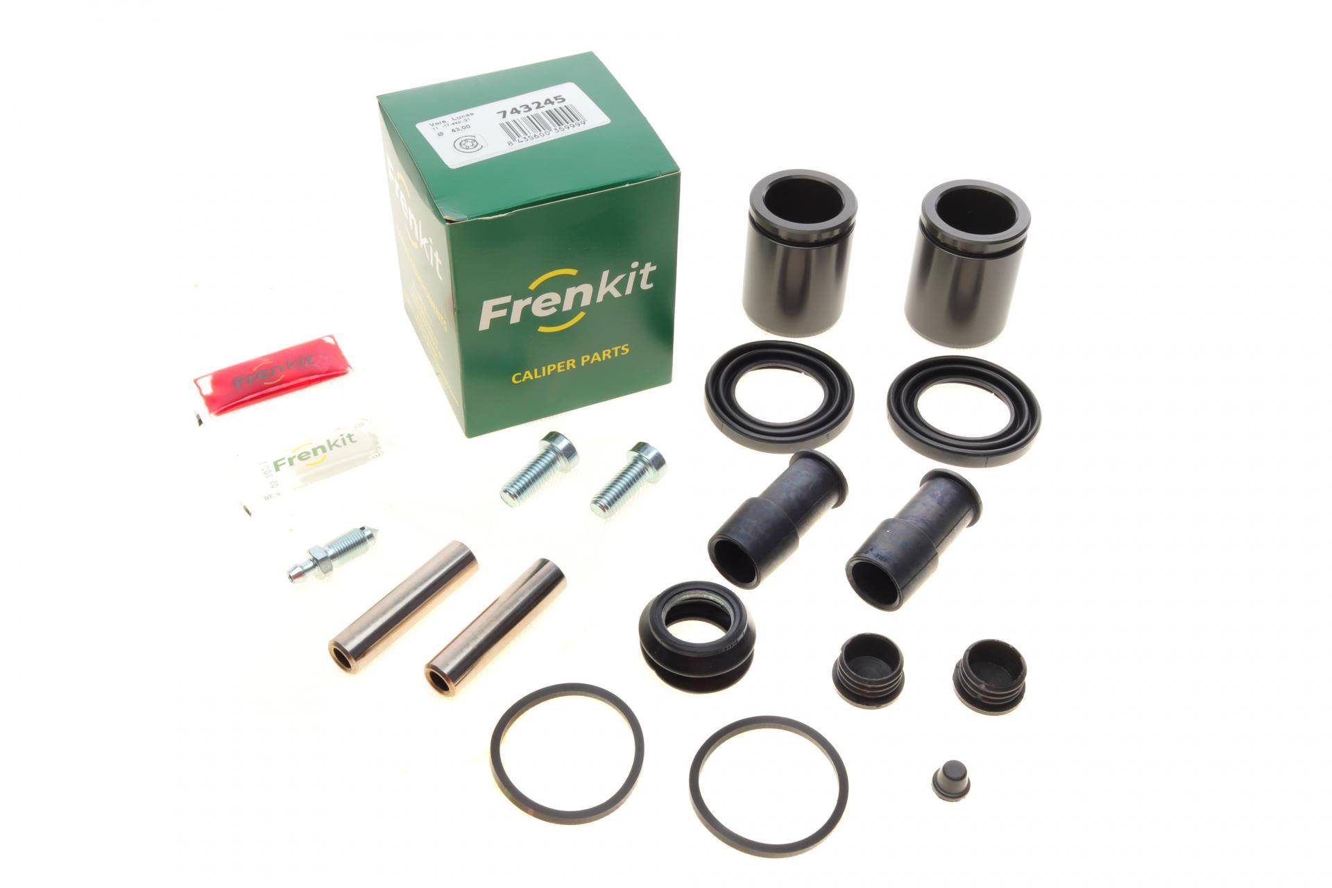 Ремкомплект супорта (переднього) Audi A4/A6/VW Passat 96-05 (d=43mm) (+2 поршня/направляюча)(Lucas)