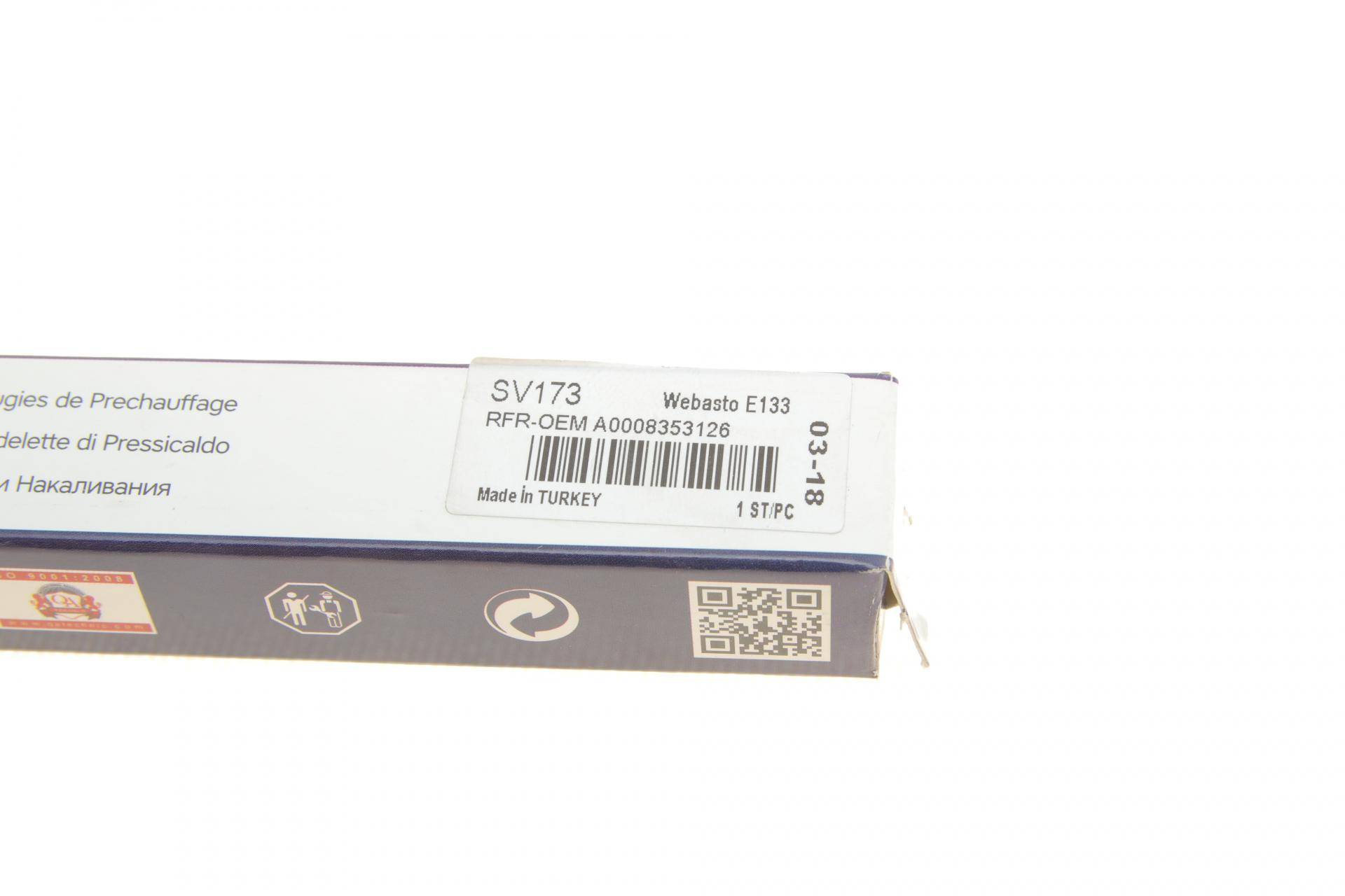 Свічка розжарювання (автономки) (8V) (Webasto) (M10x1.0mm)