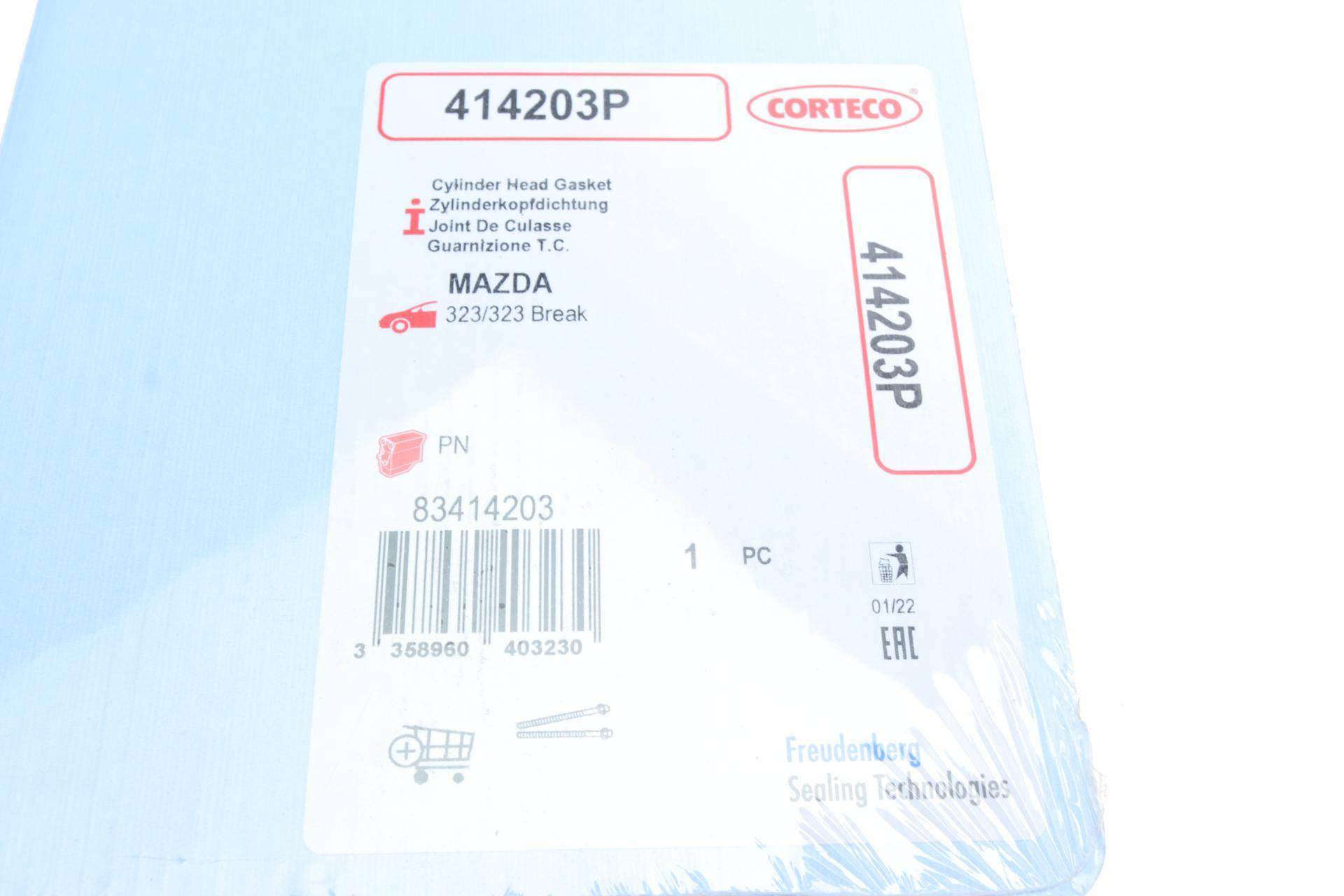 Прокладка ГБЦ Mazda 323 III/IV 1.7D 84-97 (1.7mm)