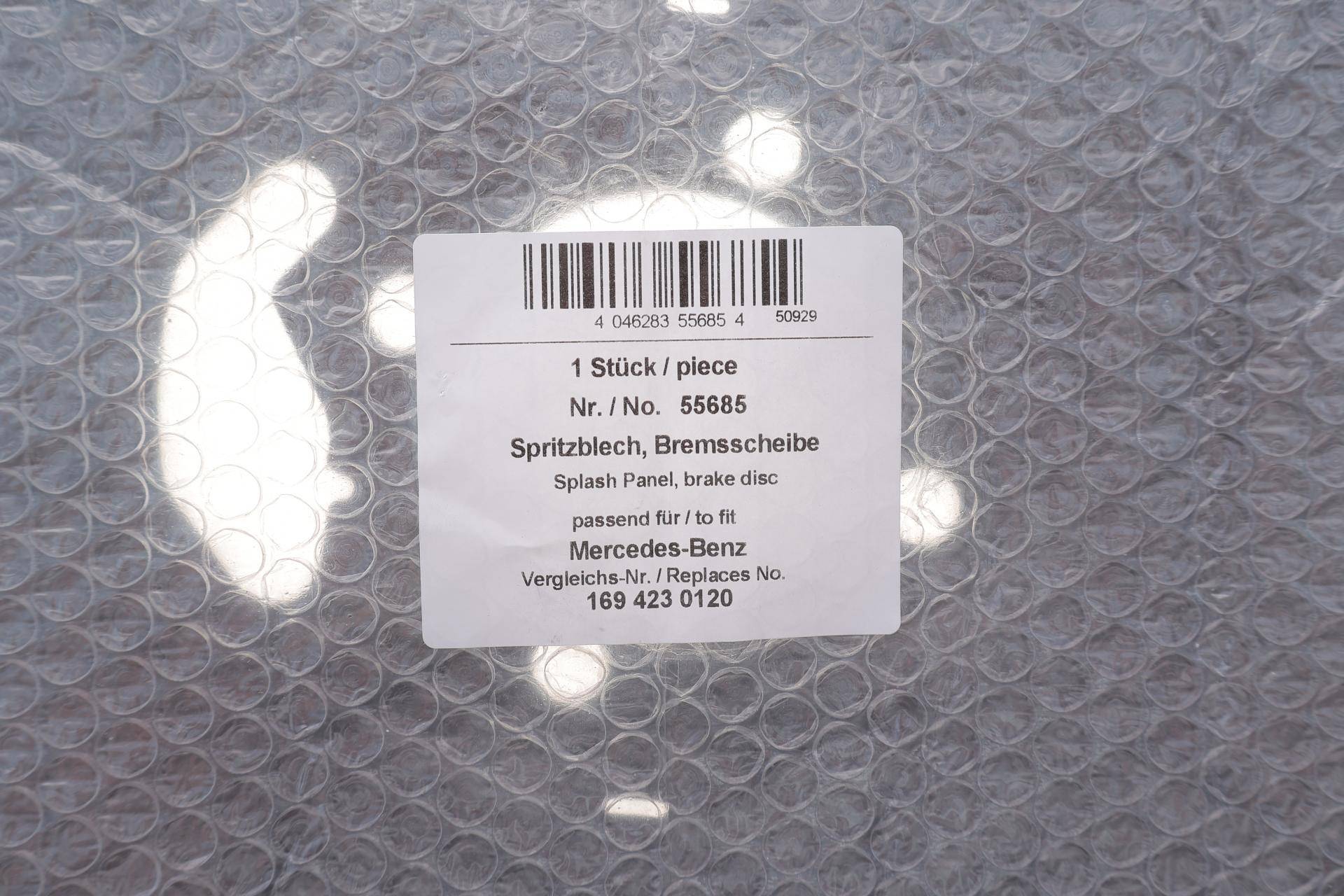 Захист диска гальмівного (заднього) (L) MB A-class (W169)/B-class (W245) 04-12