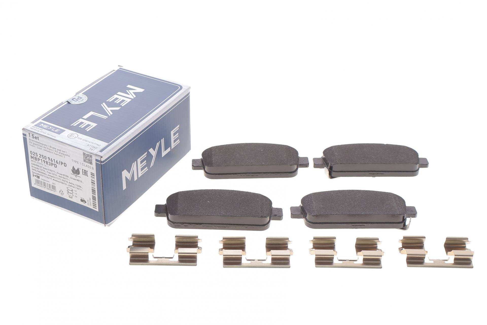 Колодки гальмівні (задні) Opel Astra J 09 - R16 (Ate)