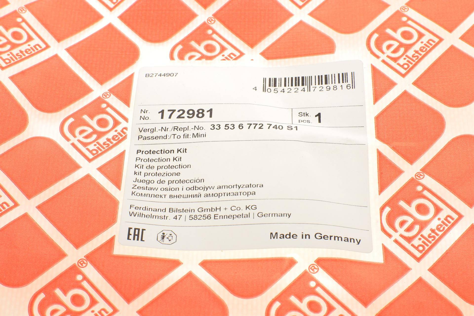 Пильник + відбійник амортизатора (заднього) Mini Cooper 01- (к-кт 2 шт.)