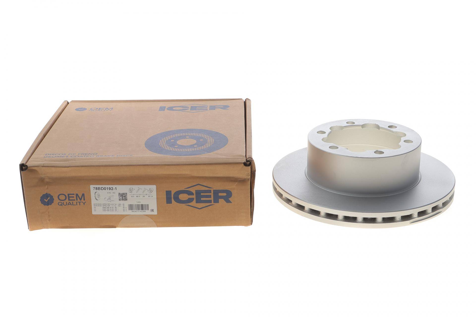 Диск гальмівний (задній) MB Sprinter 416/419/509-519CDI/VW Crafter 06- (303x28)(з покр.)(вентил.)