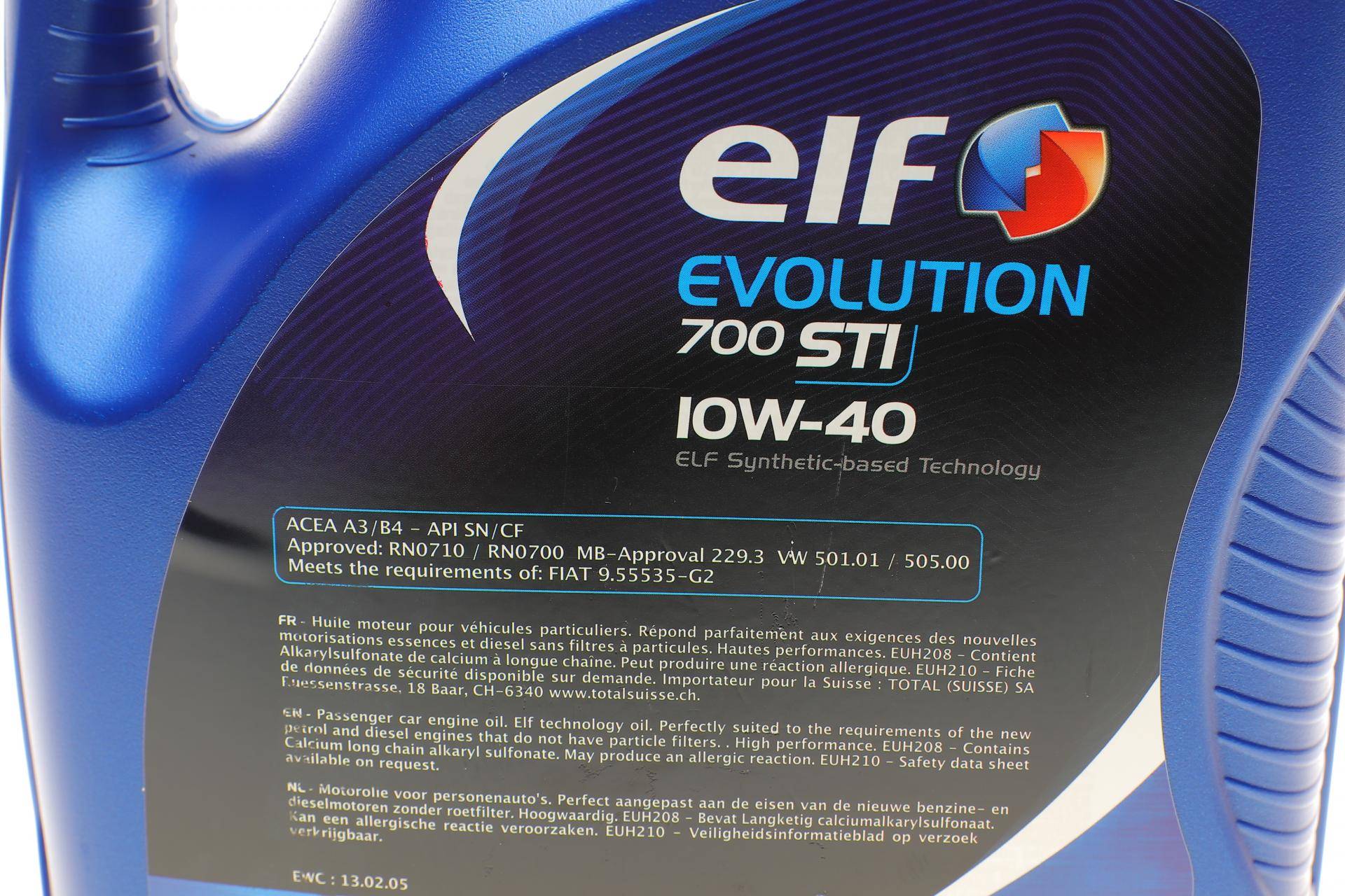 Олива 10W40 Evolution 700 STI (5L) (458478) (ACEA/A3/B4 API/SN/CF VW/501.01)заміна на 214124