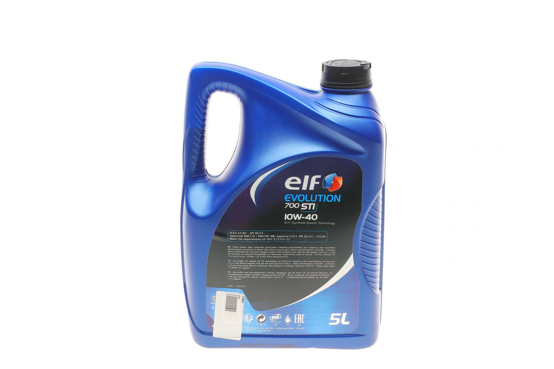 Олива 10W40 Evolution 700 STI (5L) (458478) (ACEA/A3/B4 API/SN/CF VW/501.01)заміна на 214124