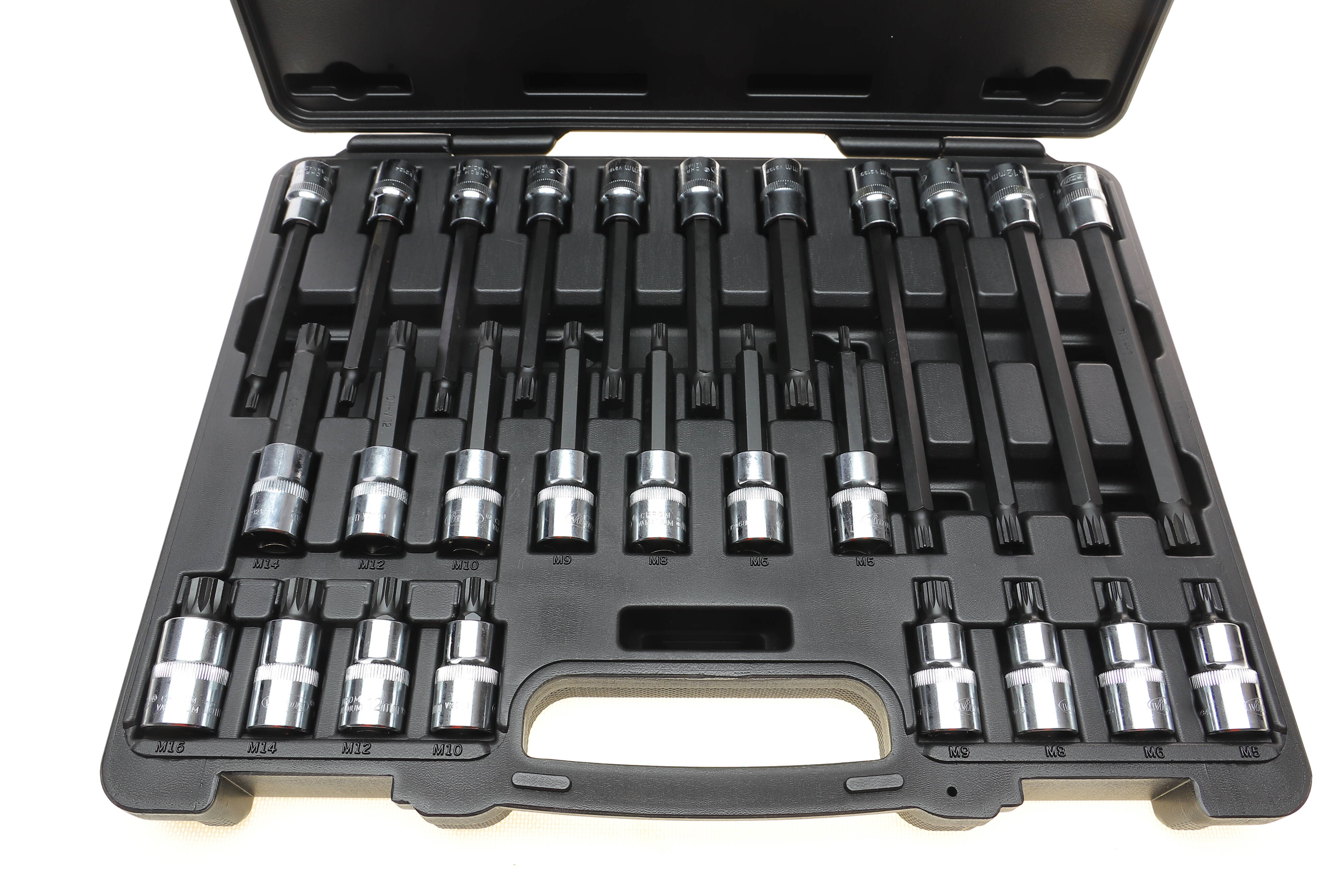 Набір головок 1/2" зі вставками XZN 26 од.