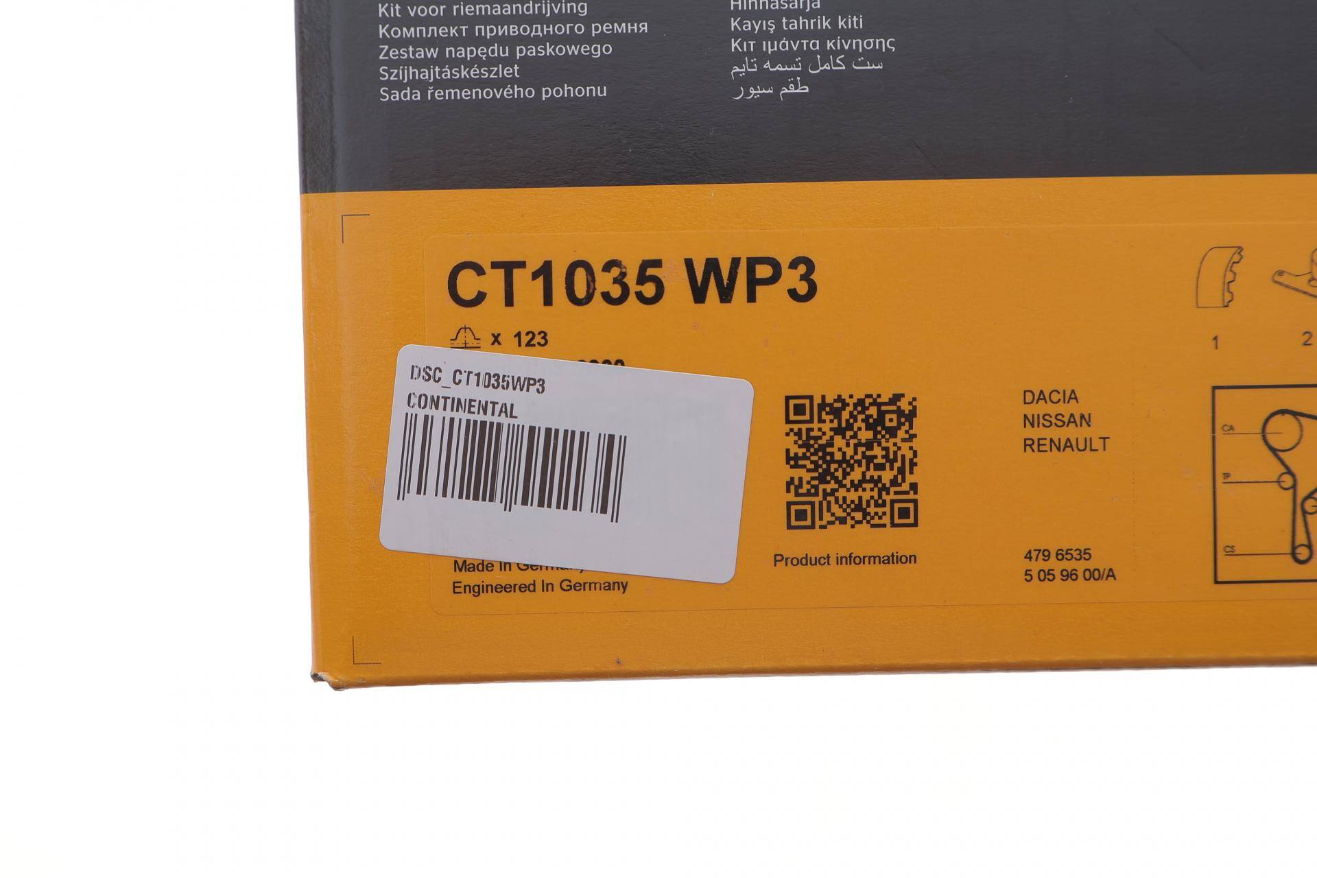 Комплект ГРМ + помпа Renault Clio/Kangoo/Megane/Scenic/Dacia Dokker/Duster/Logan 1.5dCi 01-(без болта)