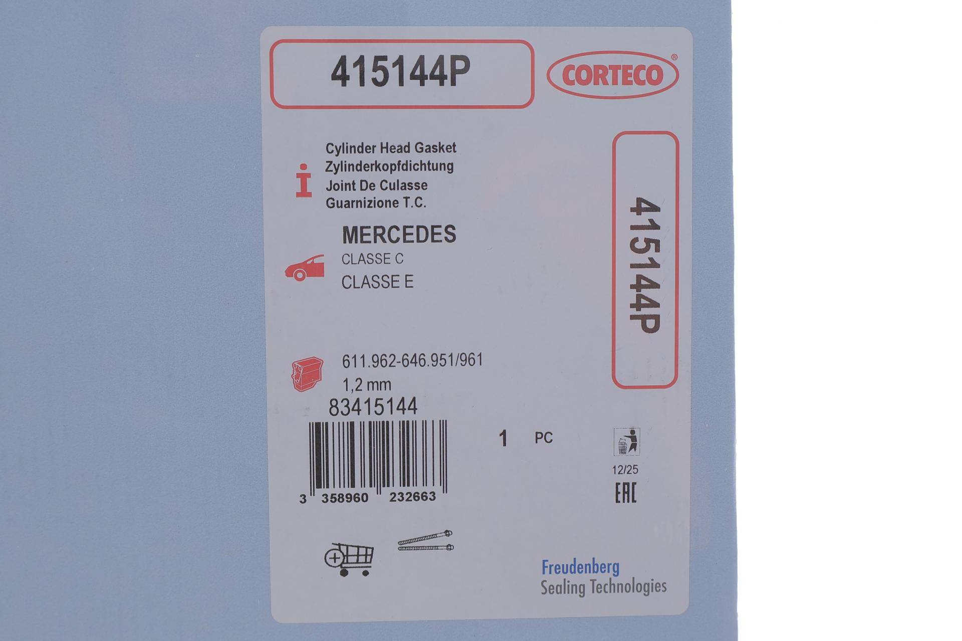 Прокладка ГБЦ MB Sprinter 2.2CDI OM611/646 (1.2mm)