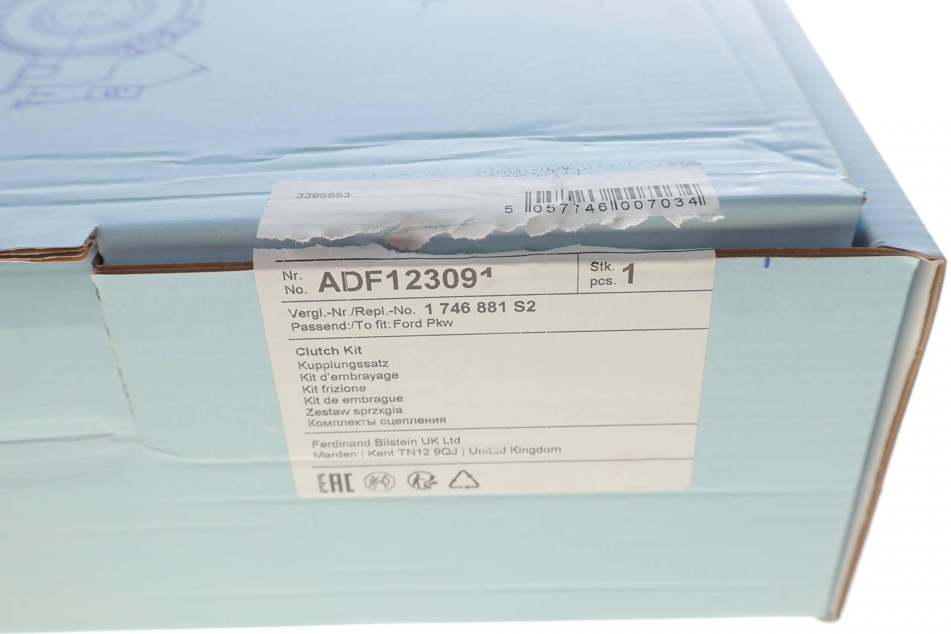 Комплект зчеплення Ford Escort 1.5 Ti/Fiesta 1.6 Ti 08- (d=220mm) (+вижимний)