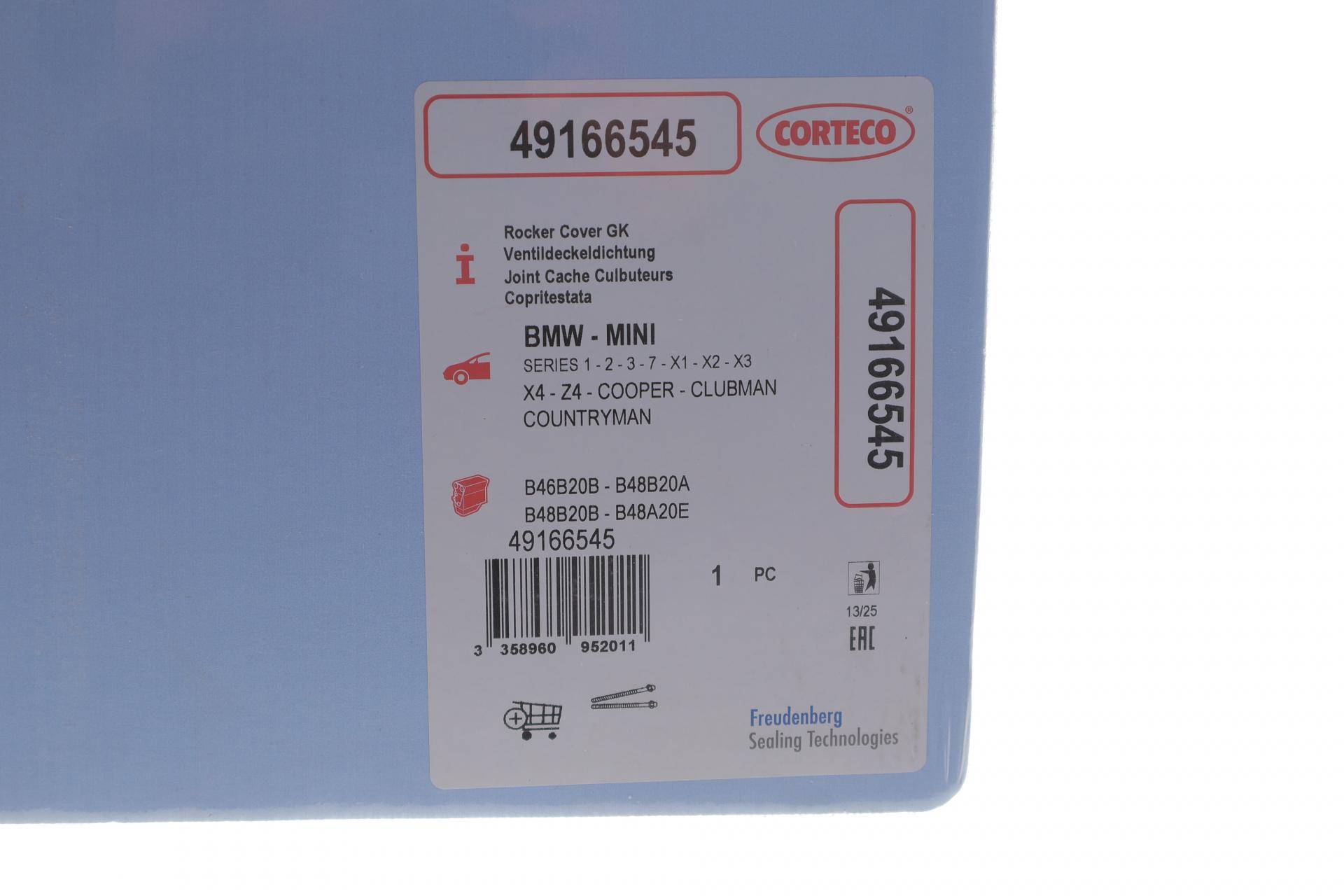 Прокладка кришки клапанів BMW 3 (G20/G80/G28)/X3 (G01/F97)/X4 (G02/F98) 17- B46/B48
