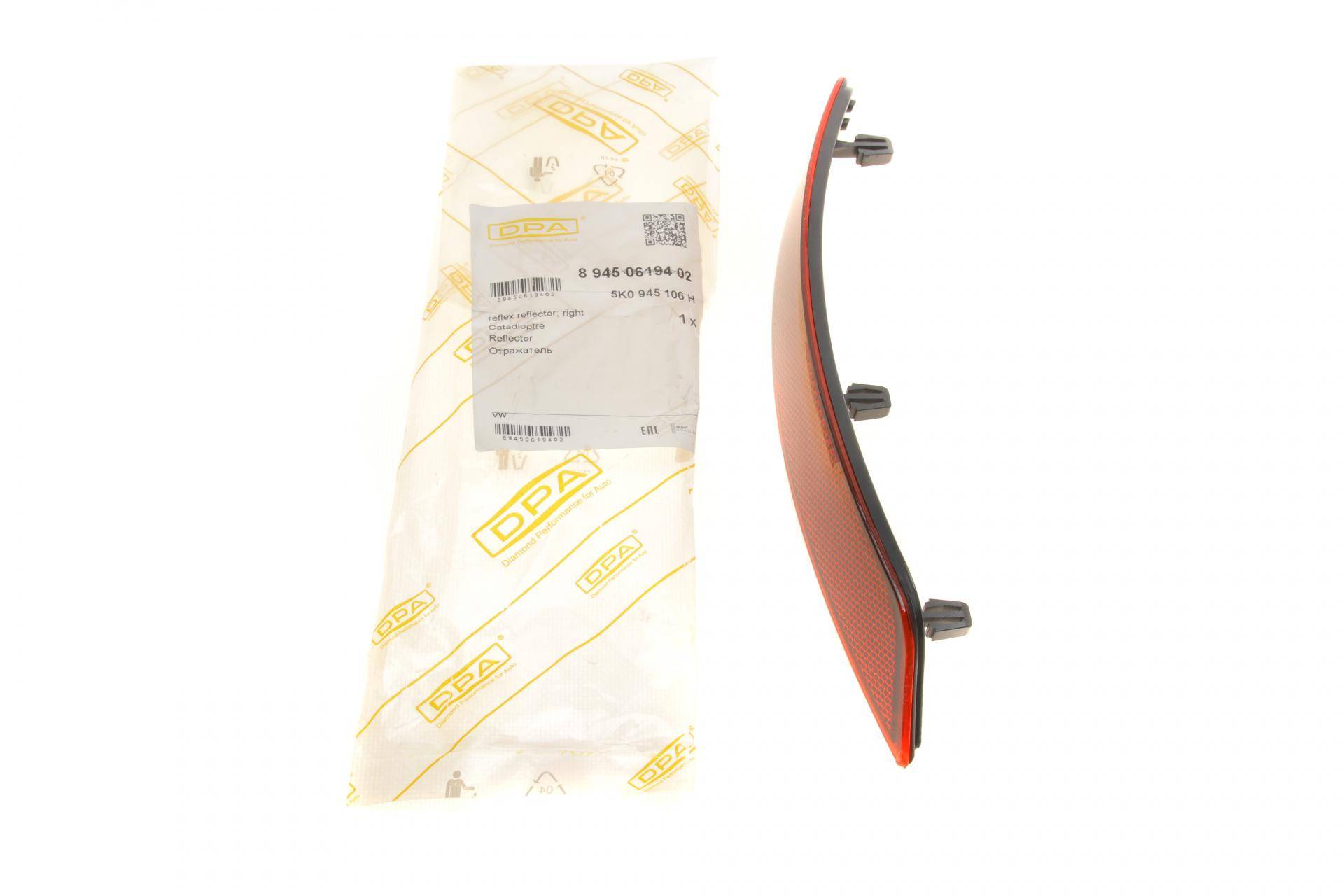 Світловідбивач бампера (заднього) VW Golf VI 2.0 GTi 09-12 (R)