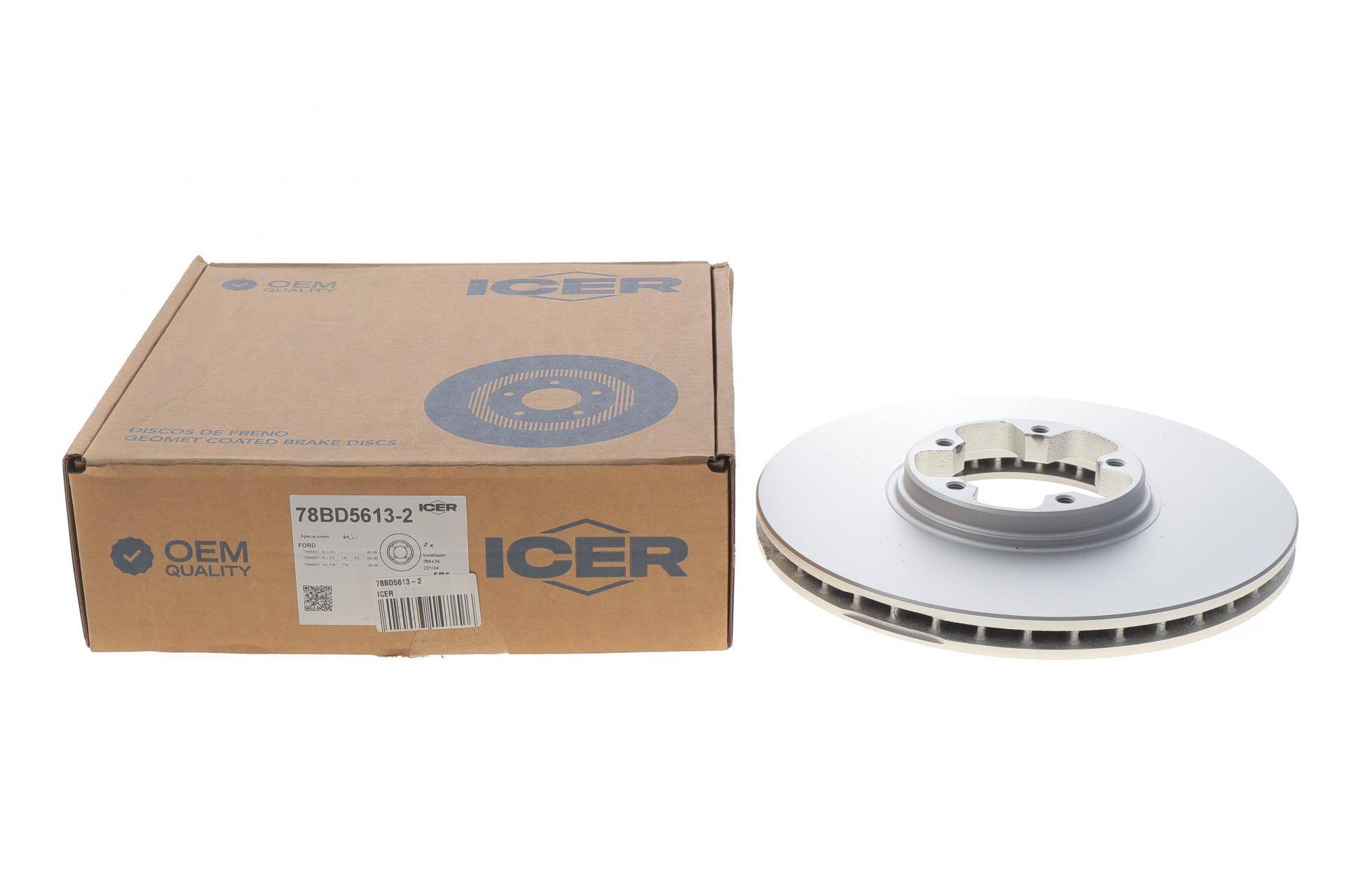 Диск гальмівний (передній) Ford Transit 00-06 (RWD) (294x24) (з покриттям) (вентильований)