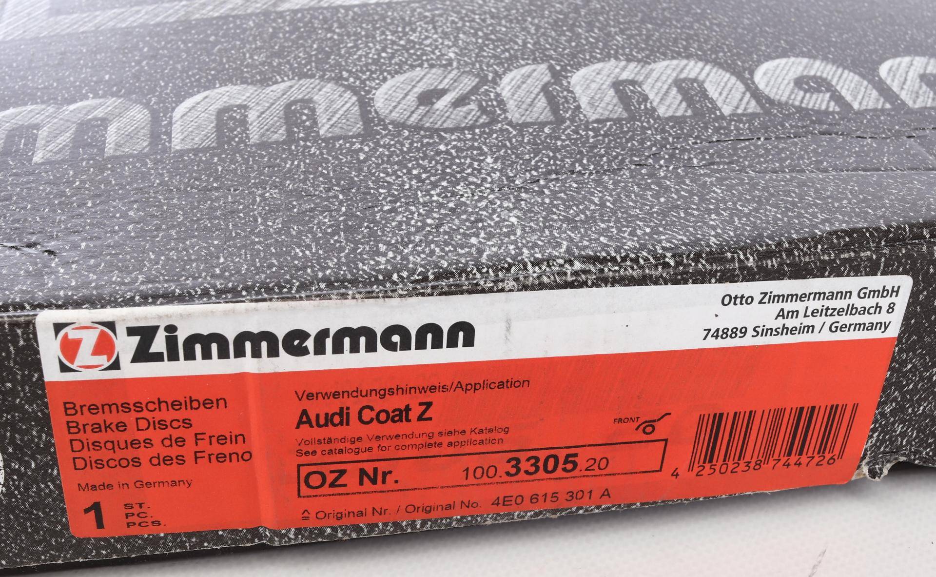 Диск гальмівний (передній) Audi A6/A8/VW Phaeton 04-16 (360x34) (з покриттям) (вент.)