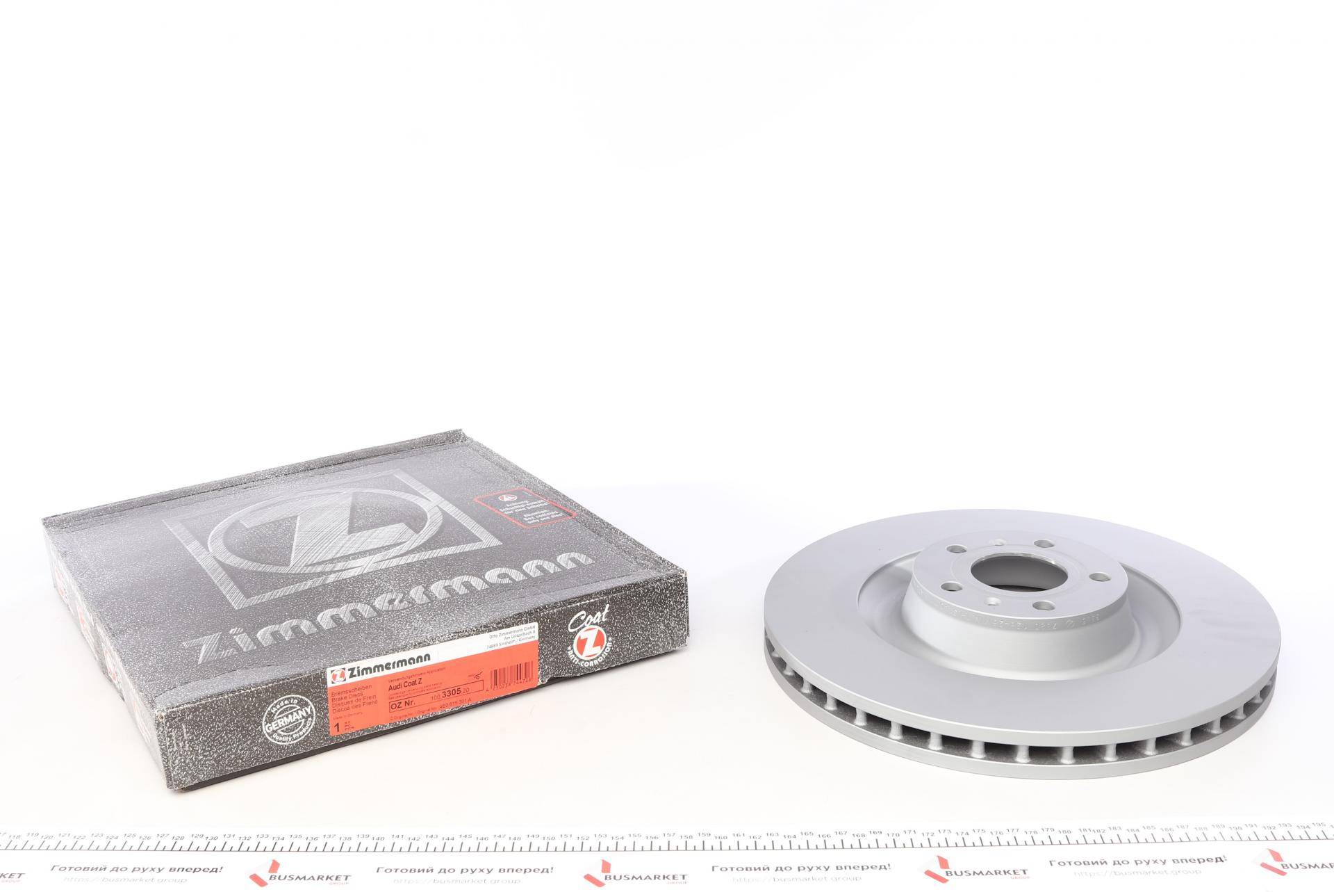 Диск гальмівний (передній) Audi A6/A8/VW Phaeton 04-16 (360x34) (з покриттям) (вент.)