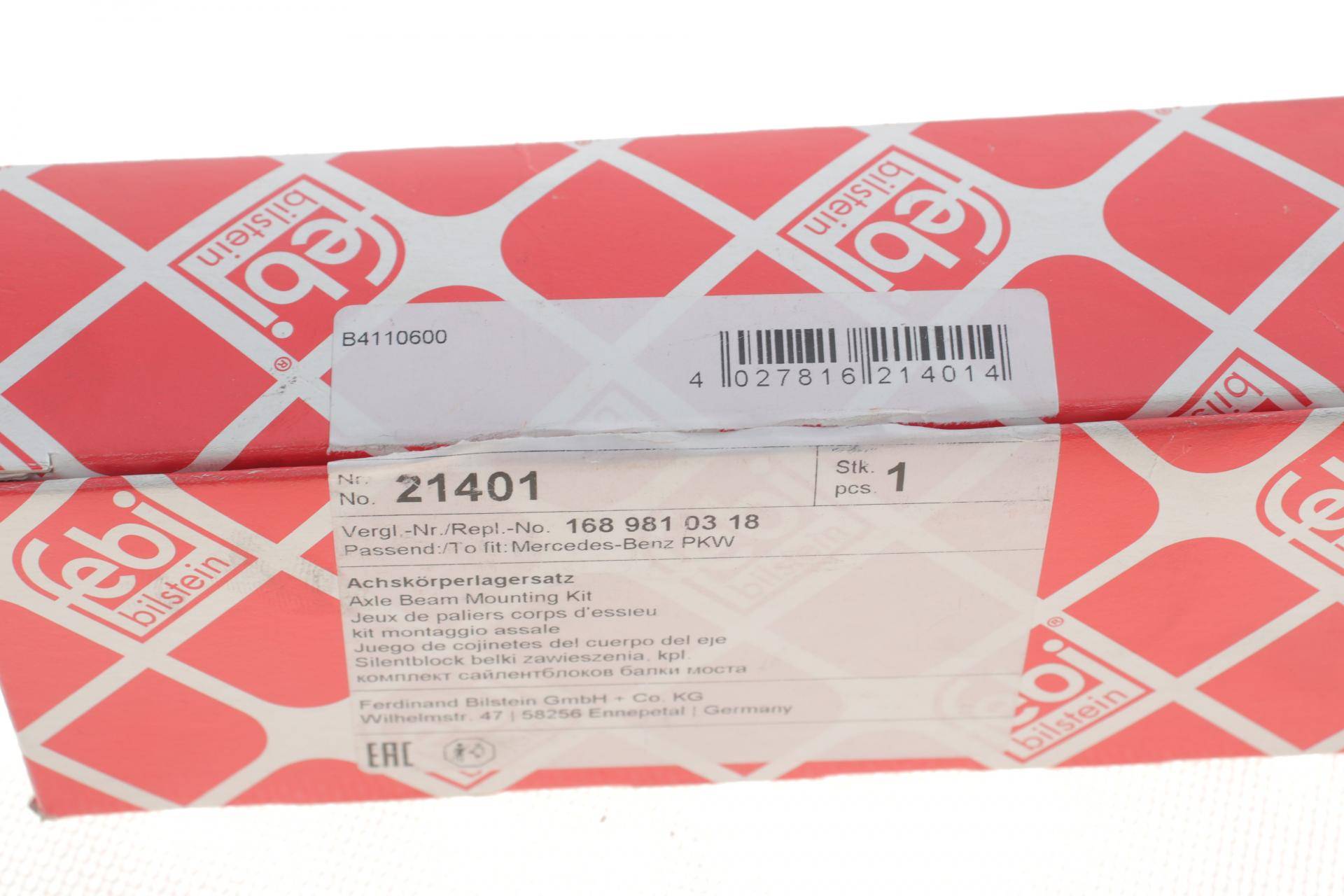 Сайлентблок балки (задньої) MB A-class (W168) 97-04 (к-кт)