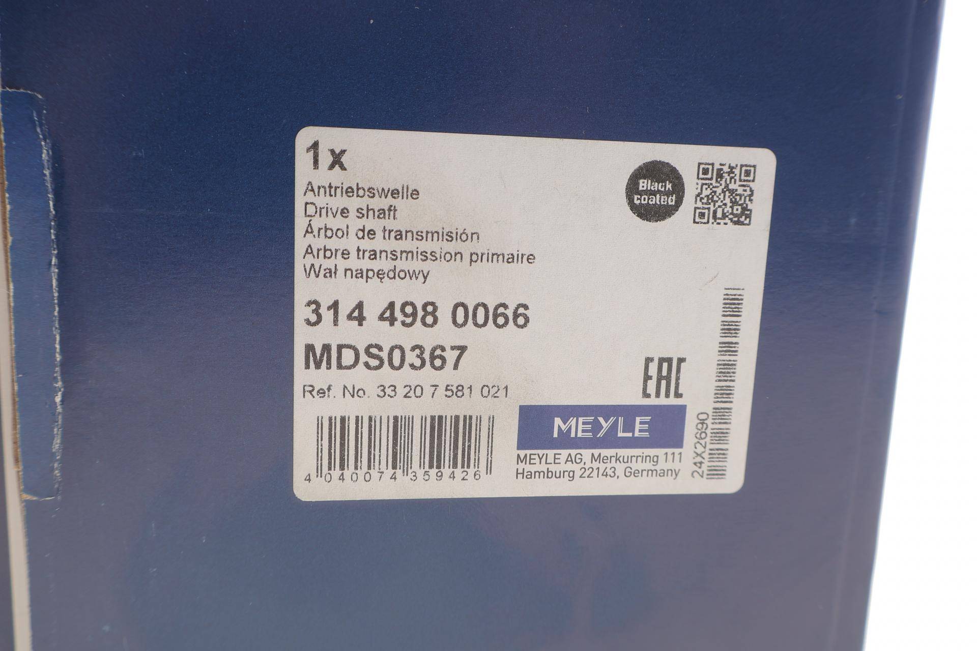 Піввісь (задня) (L) BMW 5 (F10/F11) 10-17 N20/N47/N57 (30x28zx763mm)