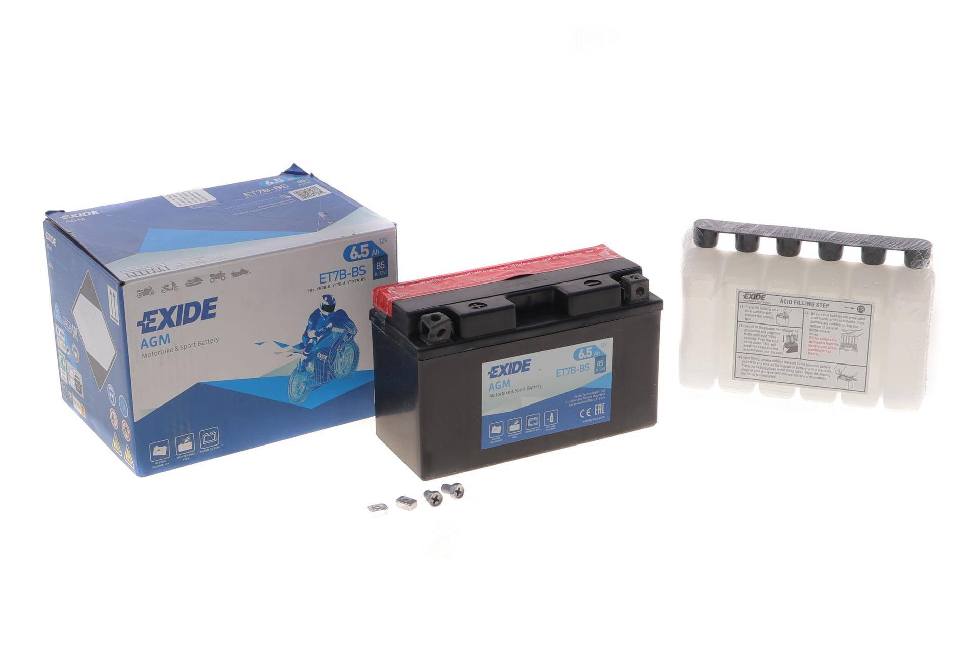 Акумуляторна батарея 6.5Ah/85A (150x65x93/+L/B0) (AGM) (мото) (сухозаряджений)(пошкоджена клема)