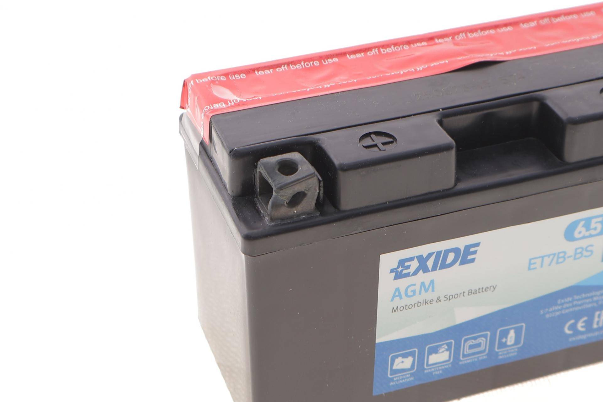 Акумуляторна батарея 6.5Ah/85A (150x65x93/+L/B0) (AGM) (мото) (сухозаряджений)(пошкоджена клема)