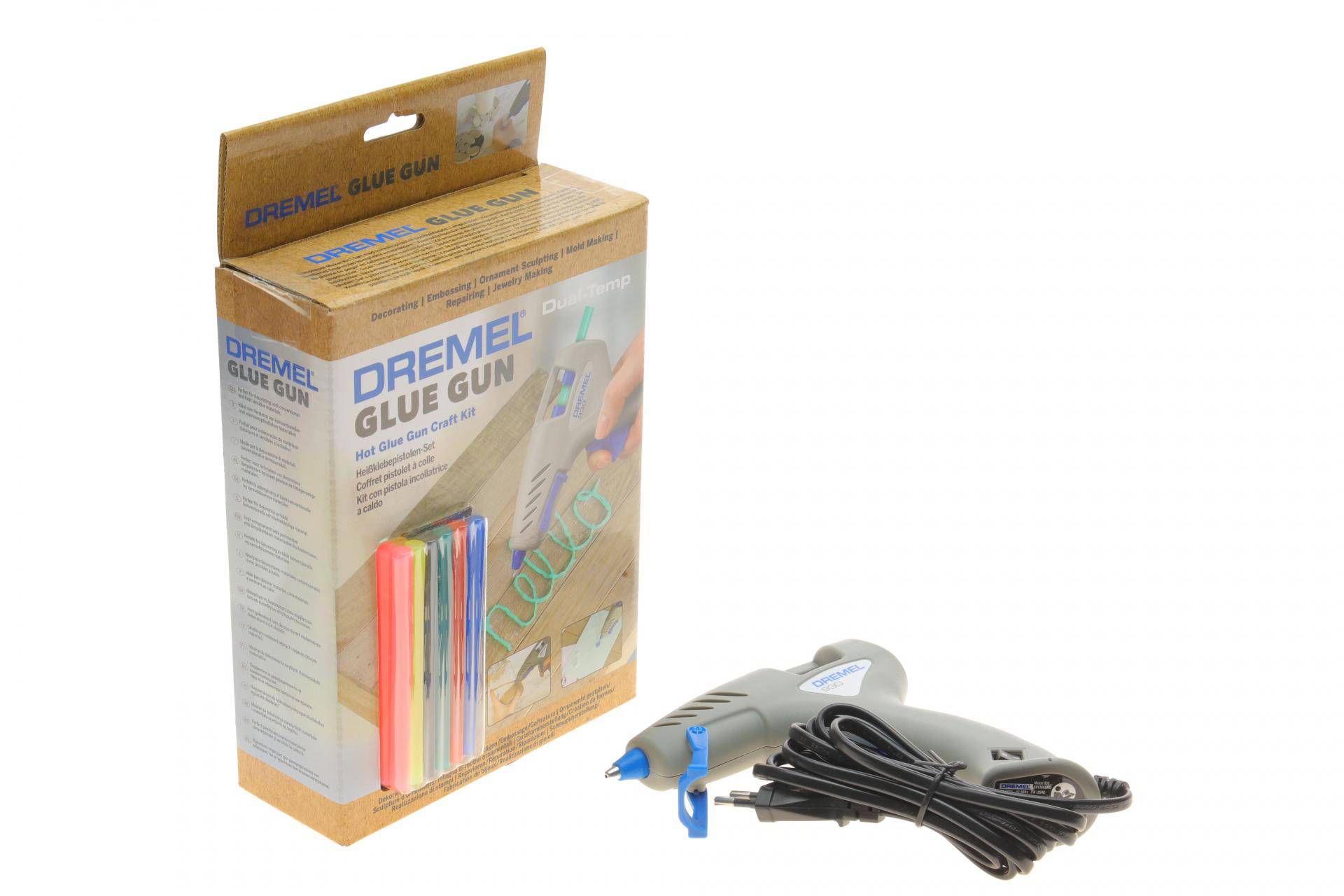 Пістолет термоклейовий DREMEL 930 (100-240V/105/165°C/діаметр клейового стержня 7mm) + 12 стержнів