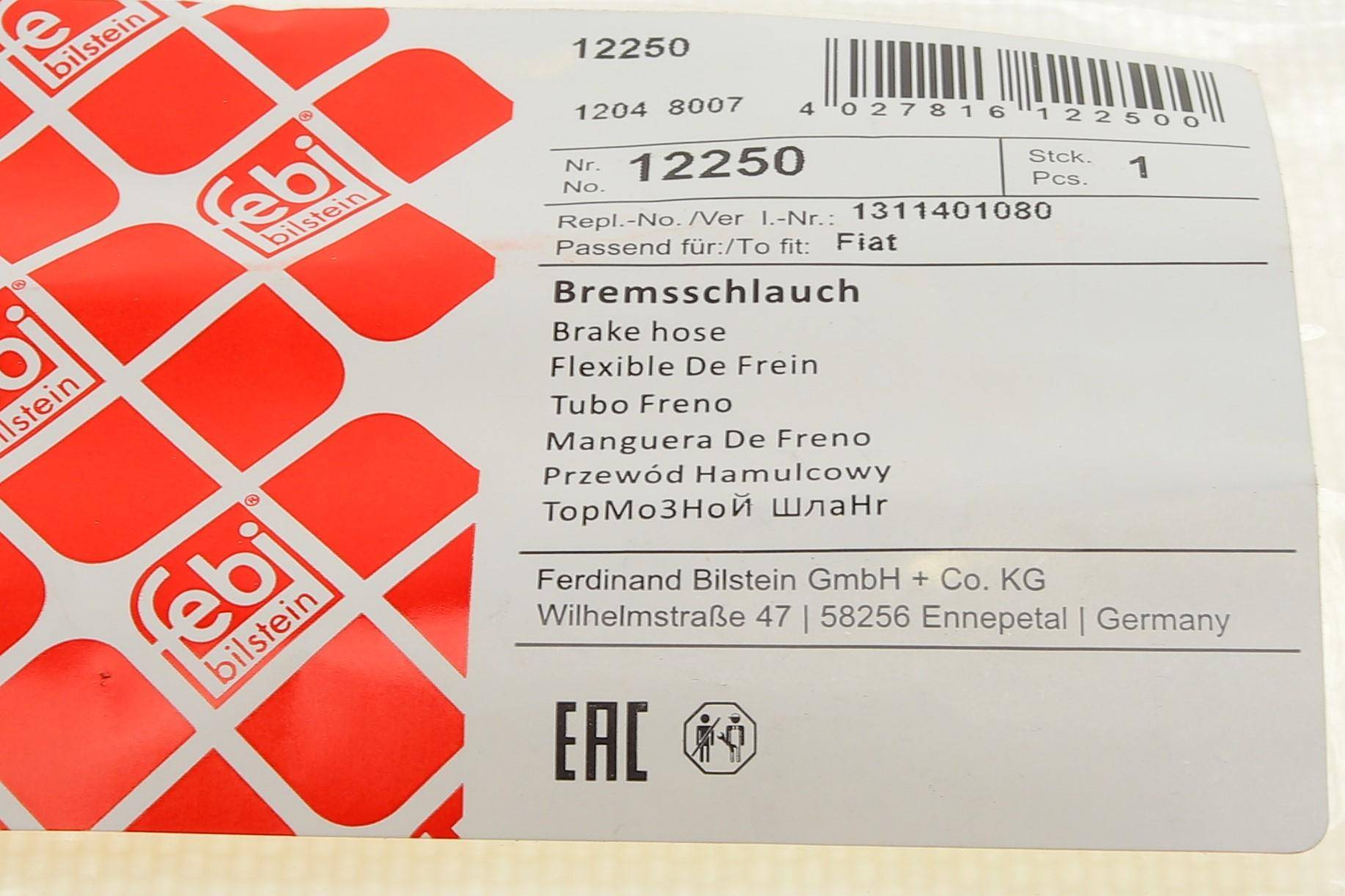 Шланг гальмівний (передній) Citroen Jumper/Fiat Ducato/Peugeot Boxer 94-02