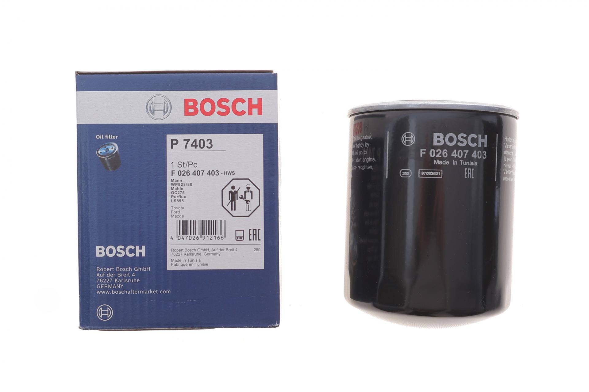 Фільтр масляний Ford Ranger/Mazda B-Serie/Toyota Avensis/Hiace/Hilux/Land Cruiser 2.0D-4.2D 81-07