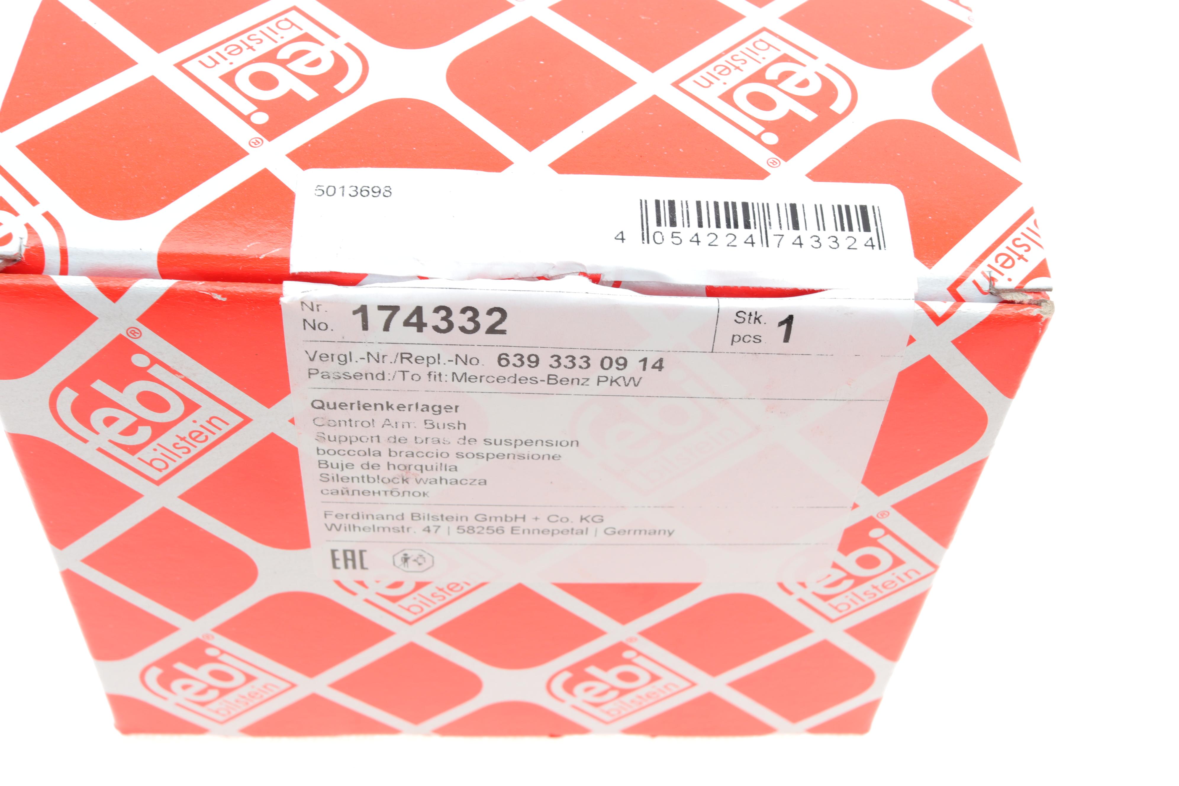 Сайлентблок важеля (переднього/спереду) MB Vito (W639) 11-14 (L) (з кронштейном)