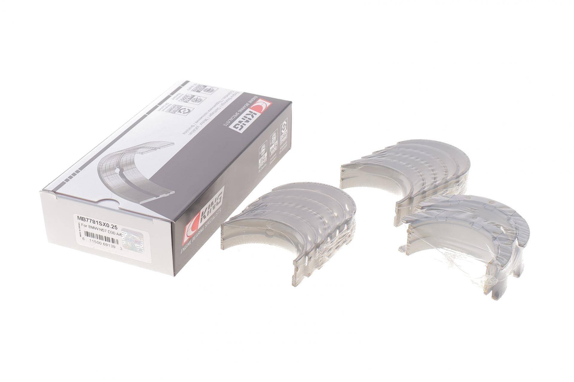 Вкладиші корінні BMW 3/4/5/6/7/X3/X4/X5/X6 (N57) 3.0d 08- (+0.25)