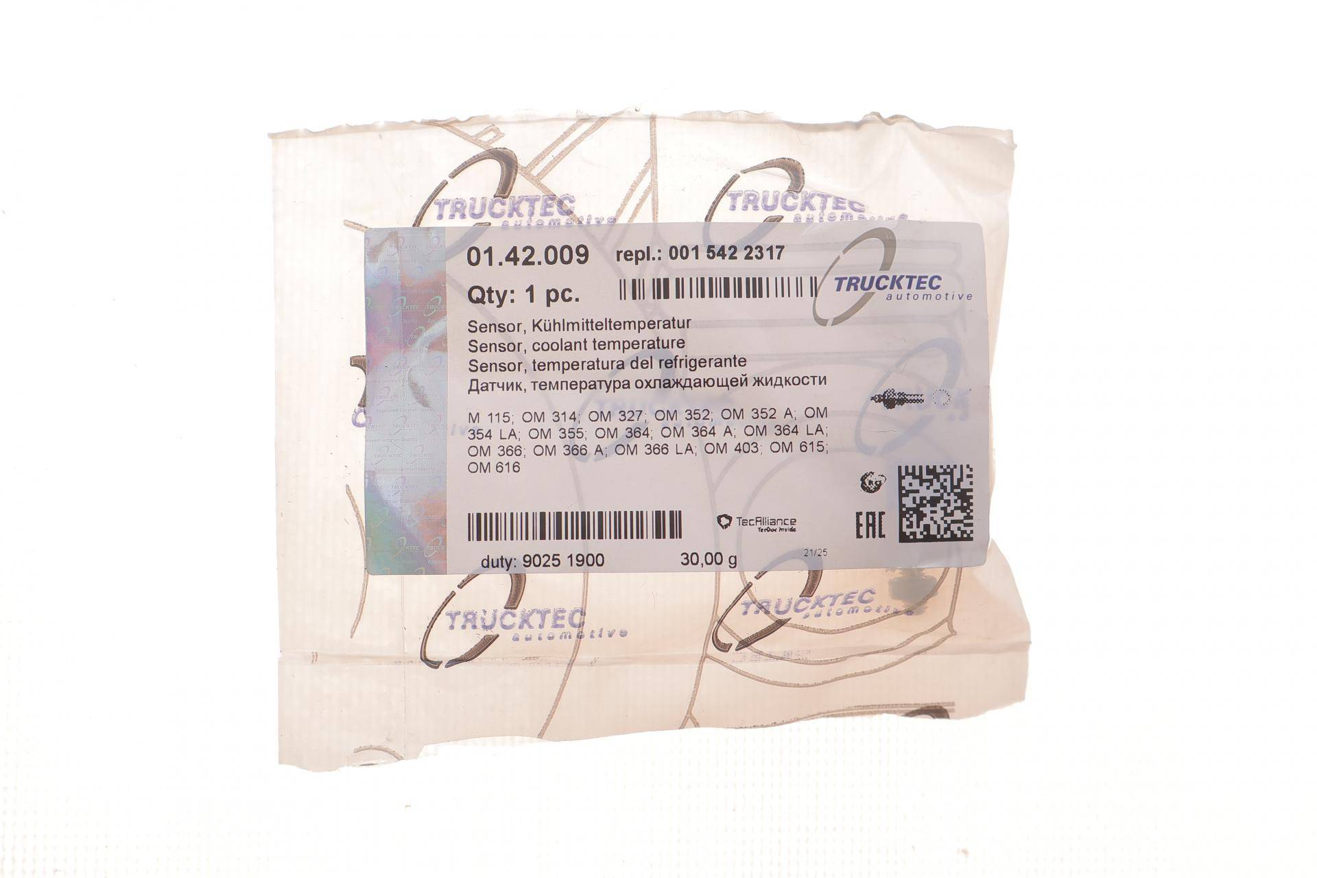 Датчик температури охолоджуючої рідини DB 609-814 24V