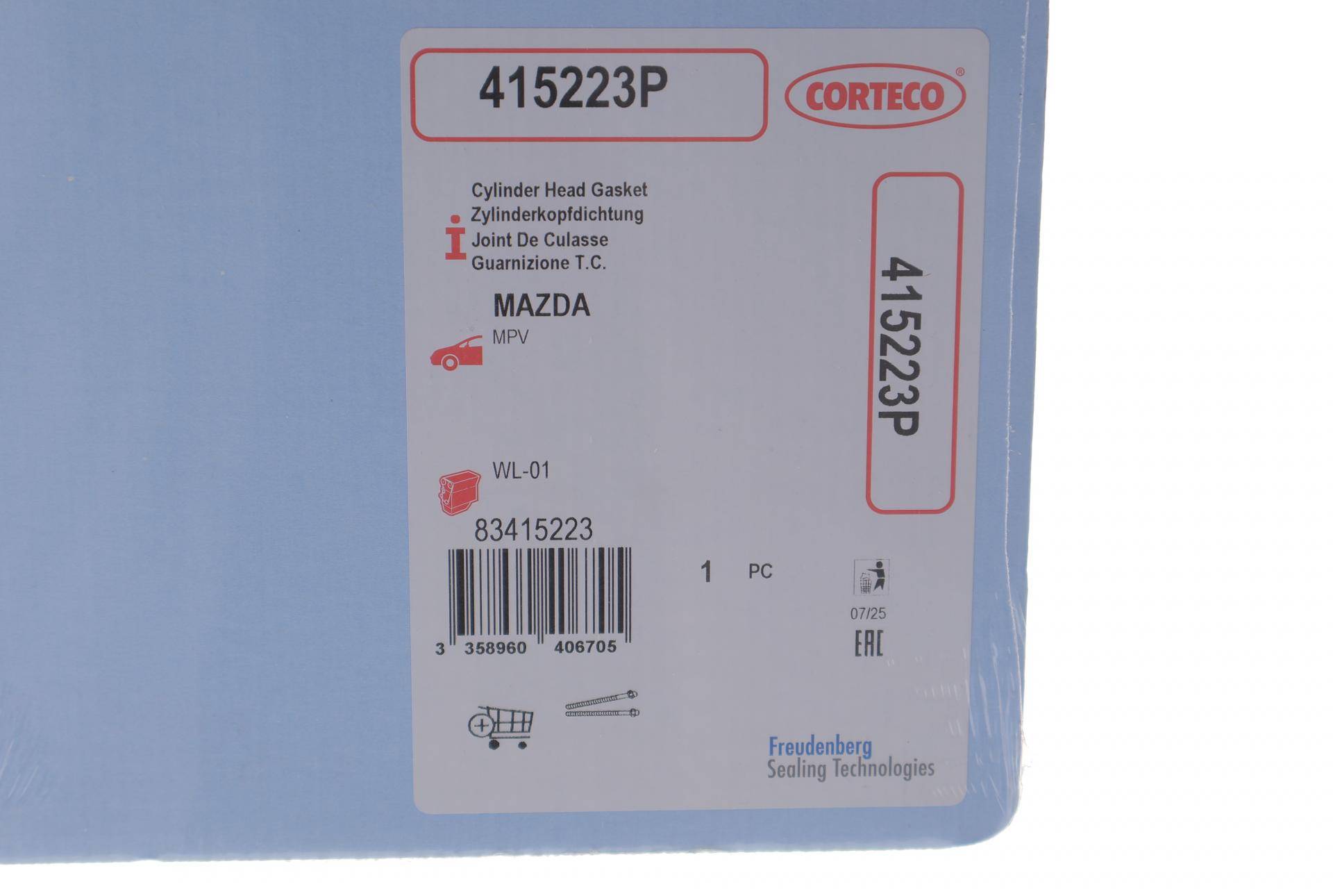 Прокладка ГБЦ Ford Ranger 2.5 D Ø94,50mm 1.2mm (1 мітка)