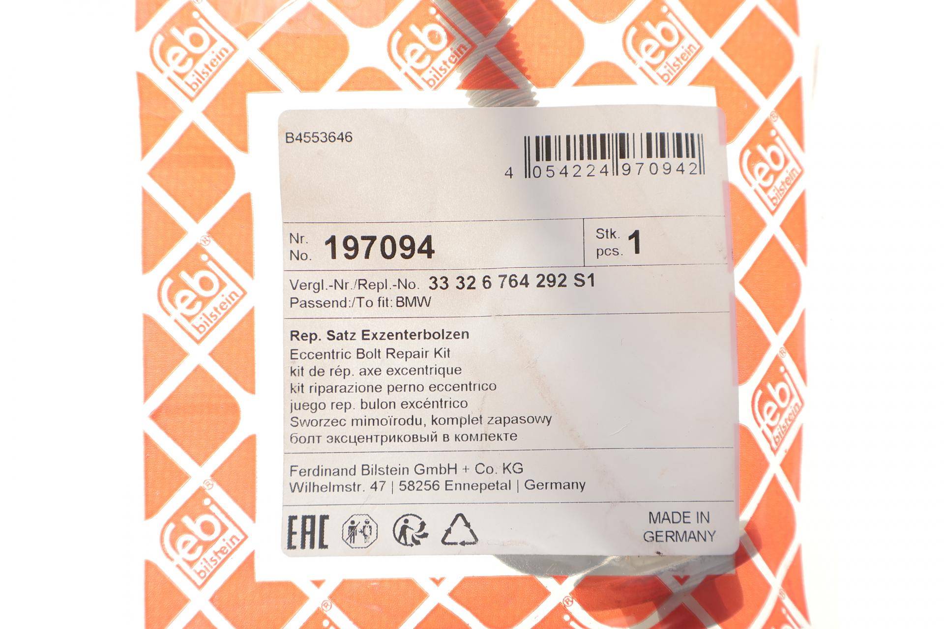 Болт кріплення важеля (заднього) BMW 1 (E81/E82/E87/E88)/3 (E90-E93) 04- N52/N47/N45 (M12x1.5x125)