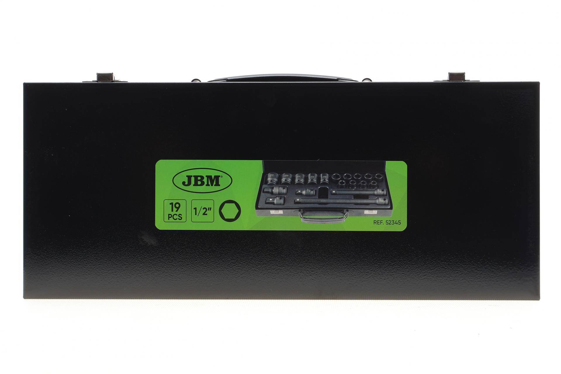 Набір ударних головок 1/2" 10-27 мм 19 од. та 2 подовжувача