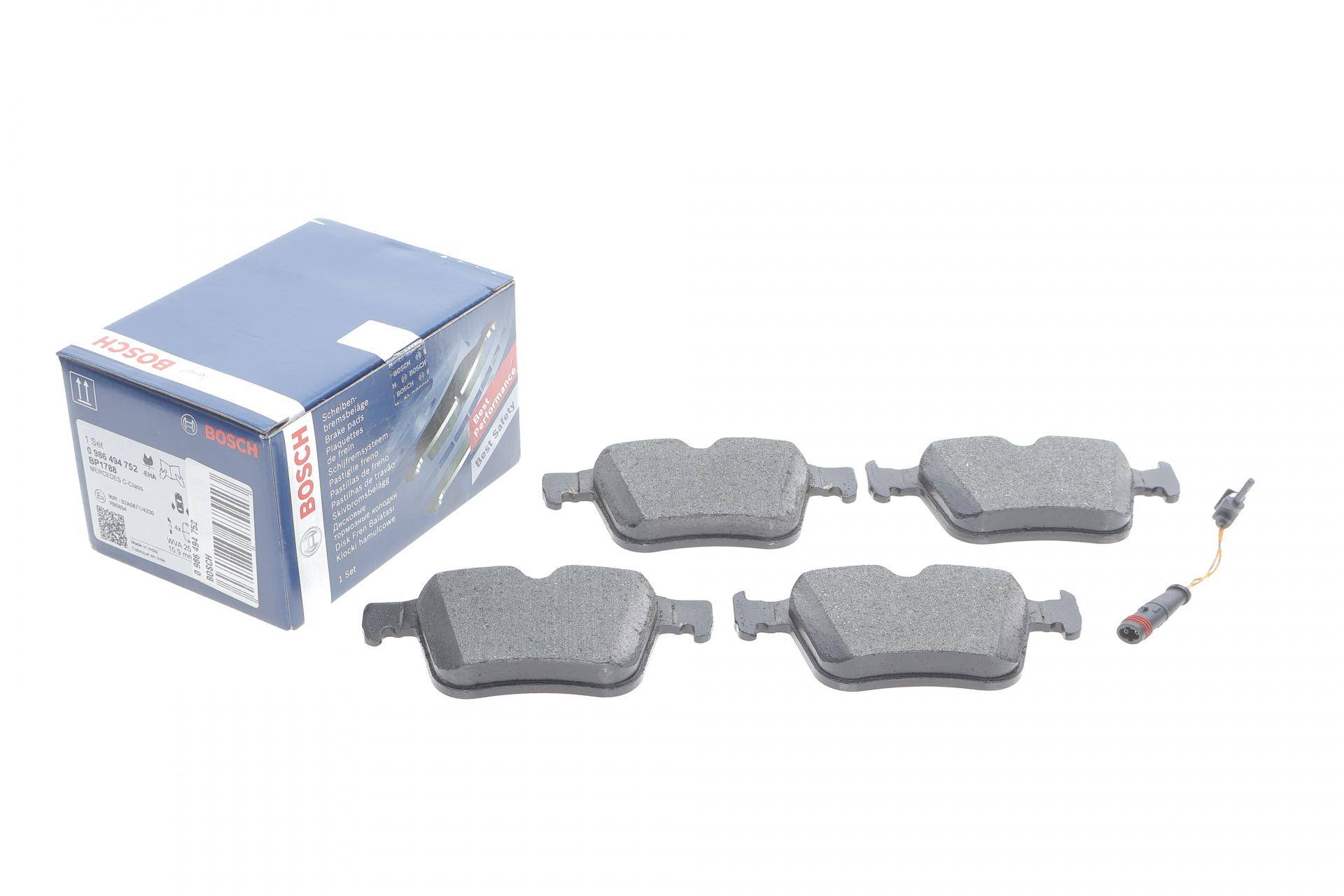 Колодки гальмівні (задні) MB C-class (W205/S205/C205/A205) 13- (з датчиком)