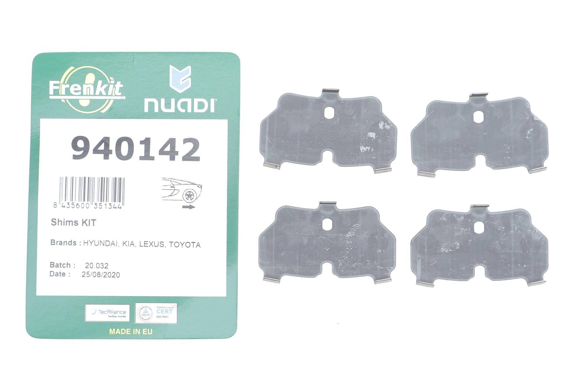 Комплект протискрипних пластин (задніх) Hyundai ix35/Tucson/Kia Sportage 09-