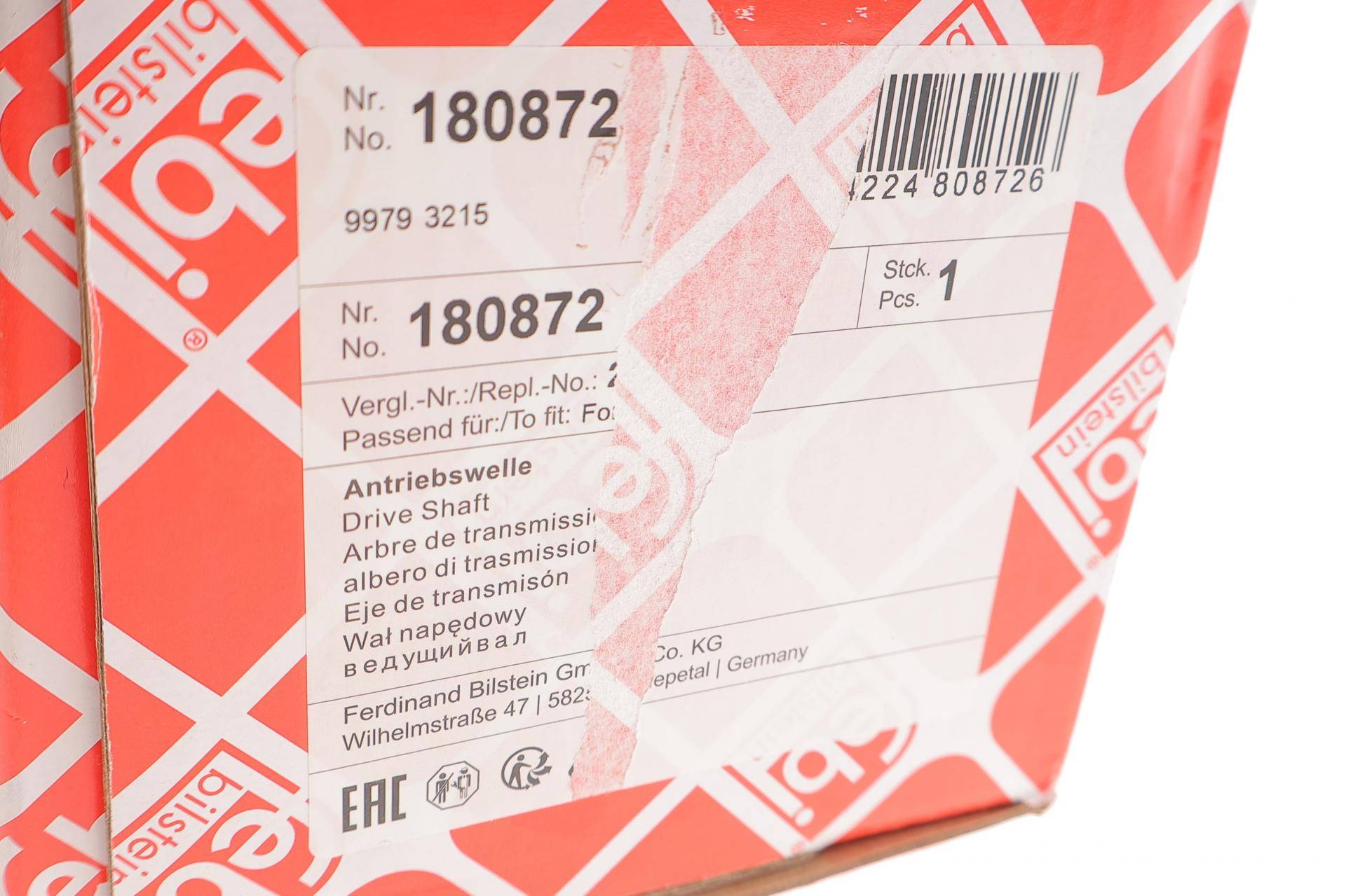 Піввісь (передня) Ford Transit/Tourneo Custom/Transit Custom 12- (L) (31x41x755) МКПП