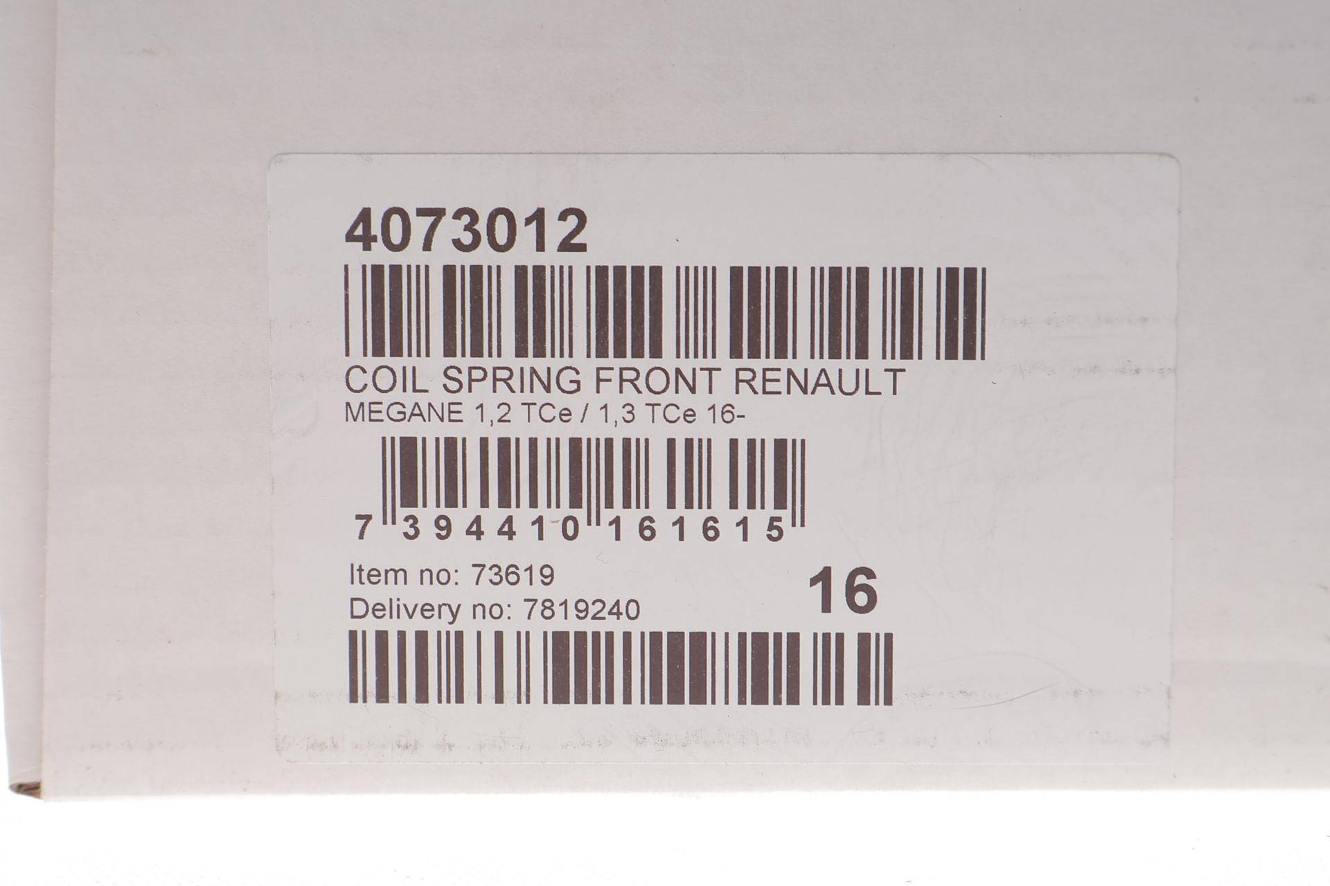 Пружина (передня) Renault Megane IV 1.2-1.3 TCe 15- (унів./хетч.)