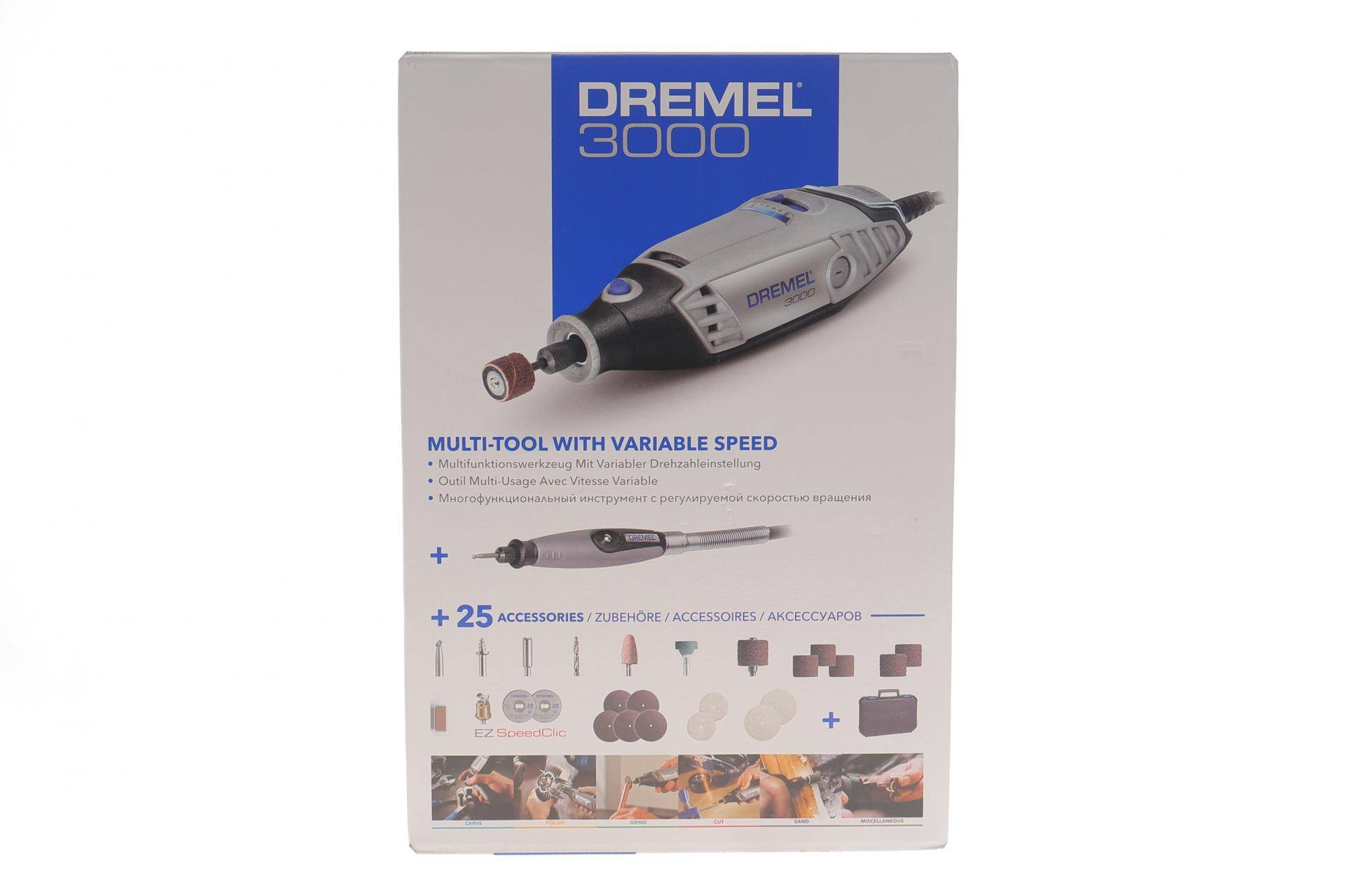 Гравер Dremel 3000 (130 Вт, 10000-30000 об/хв, 25 насадок в комплекті)