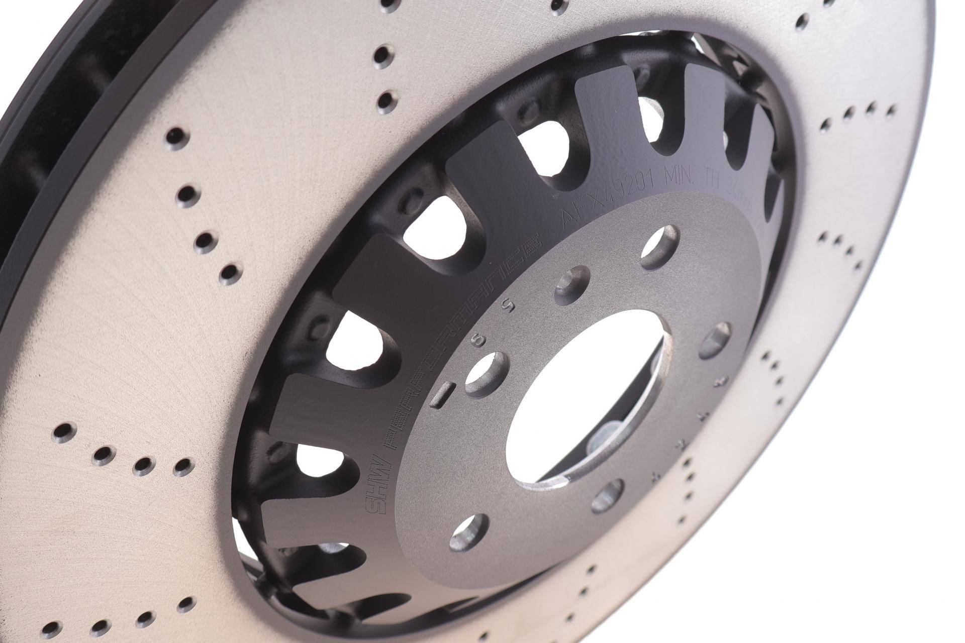 Диск гальмівний (передній) Audi RS4/RS5 12- (374x36) (з покриттям) (з отворами) (вент)