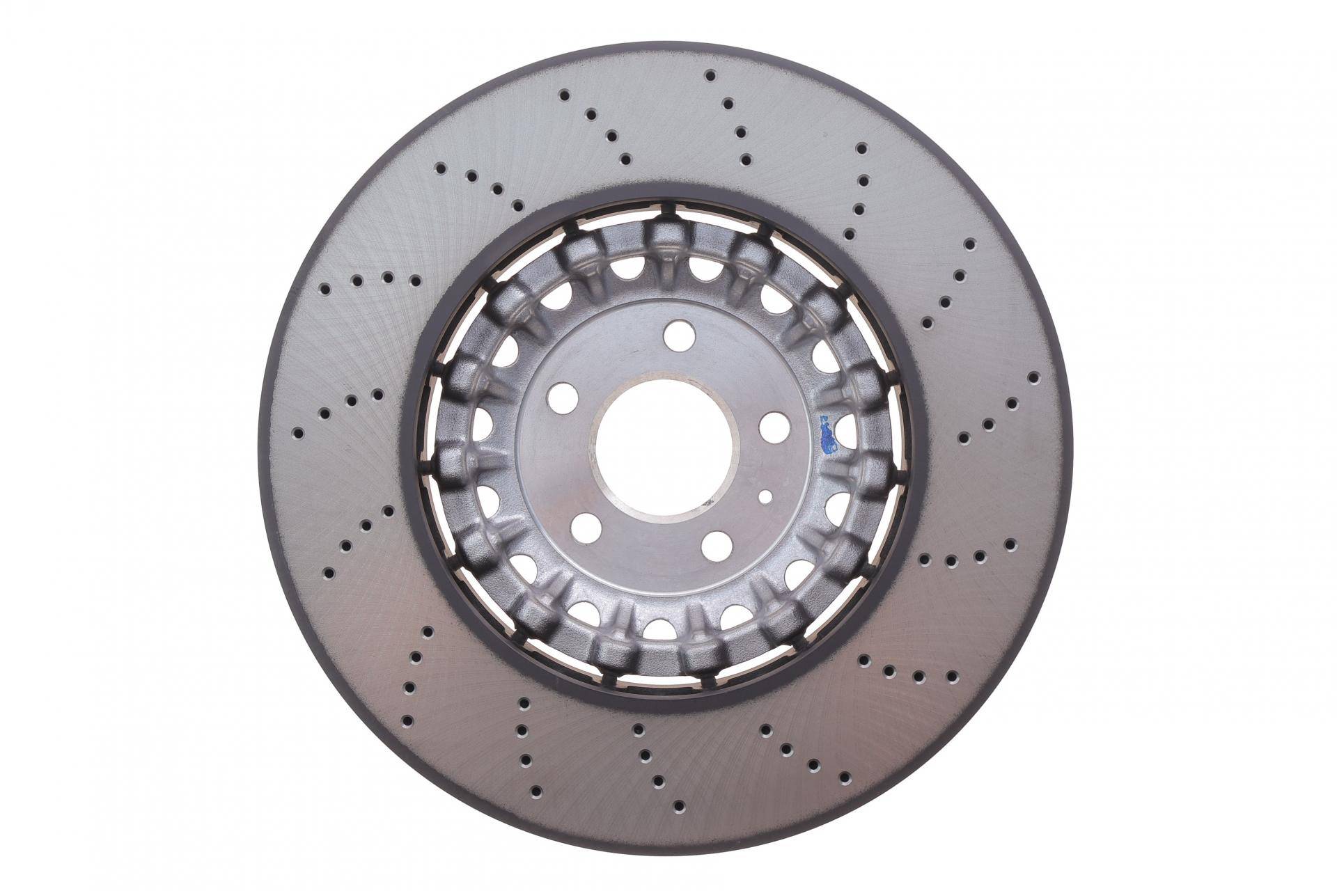 Диск гальмівний (передній) Audi RS4/RS5 12- (374x36) (з покриттям) (з отворами) (вент)