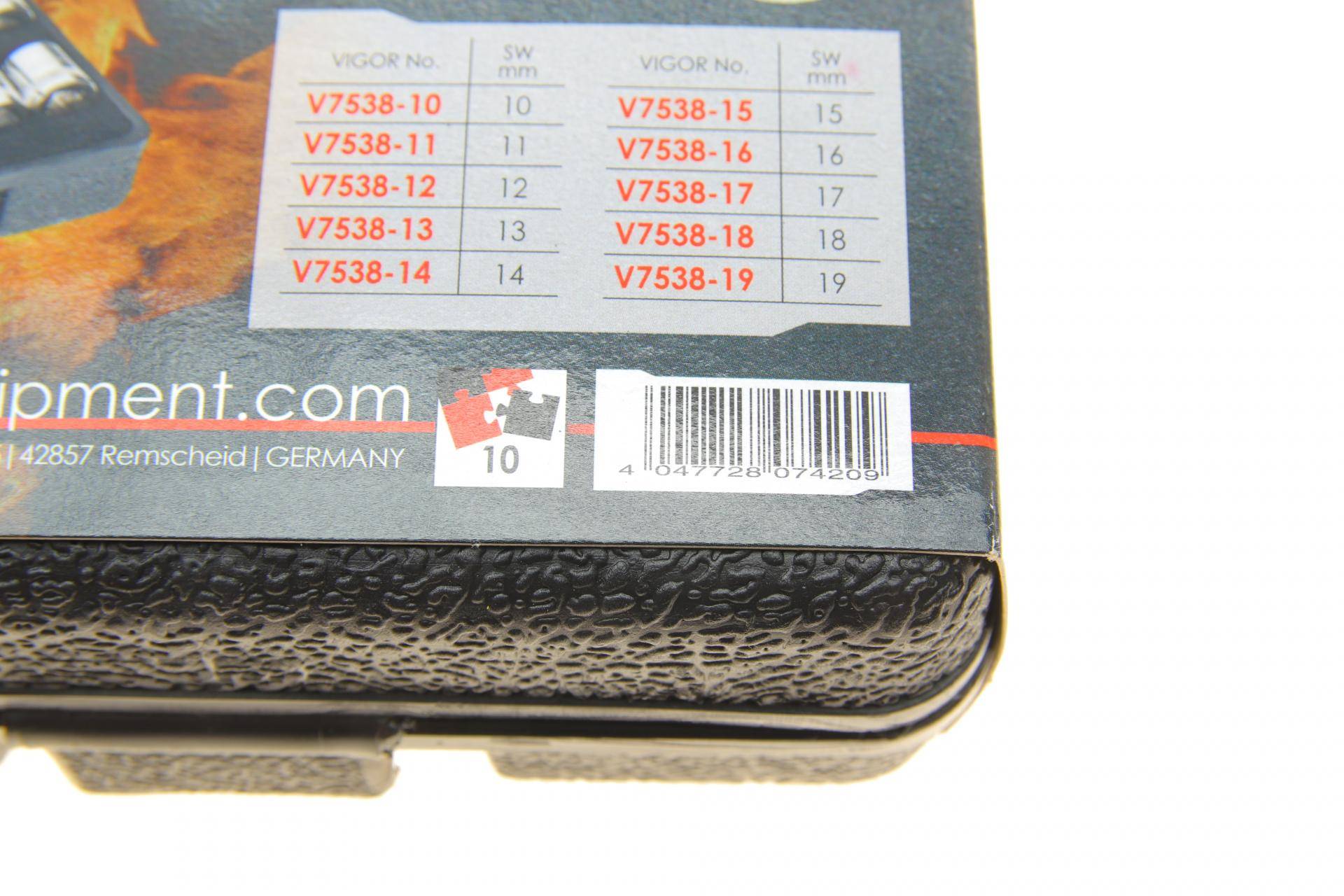 Набір головок 12-граней 3/8" 10-19 мм 10 од. (хромовані)